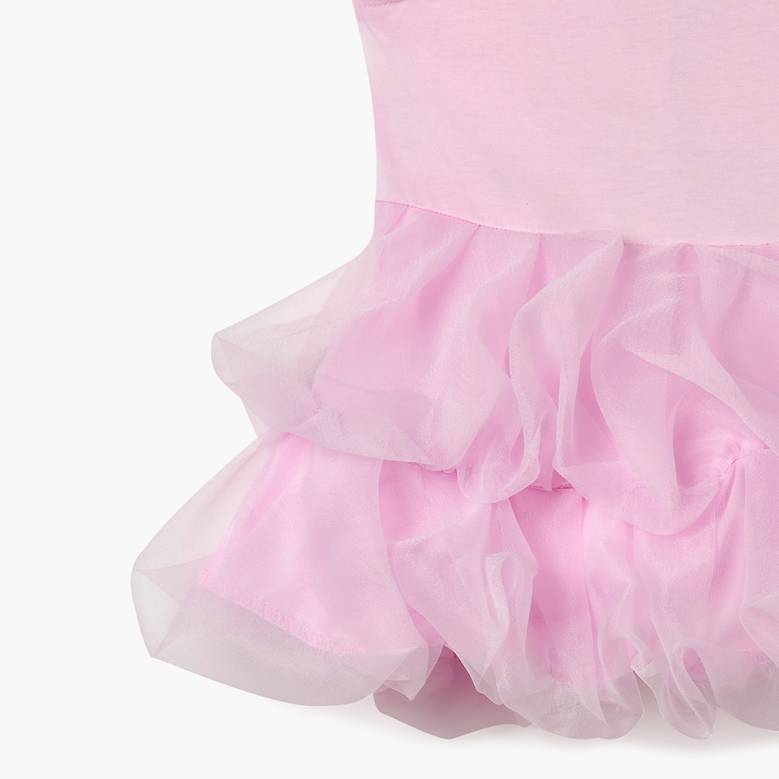 Juniors Solid Sleeveless Dress with Ruffle Detail-baby-girls-clothing-dressesandjumpsuits-image-5