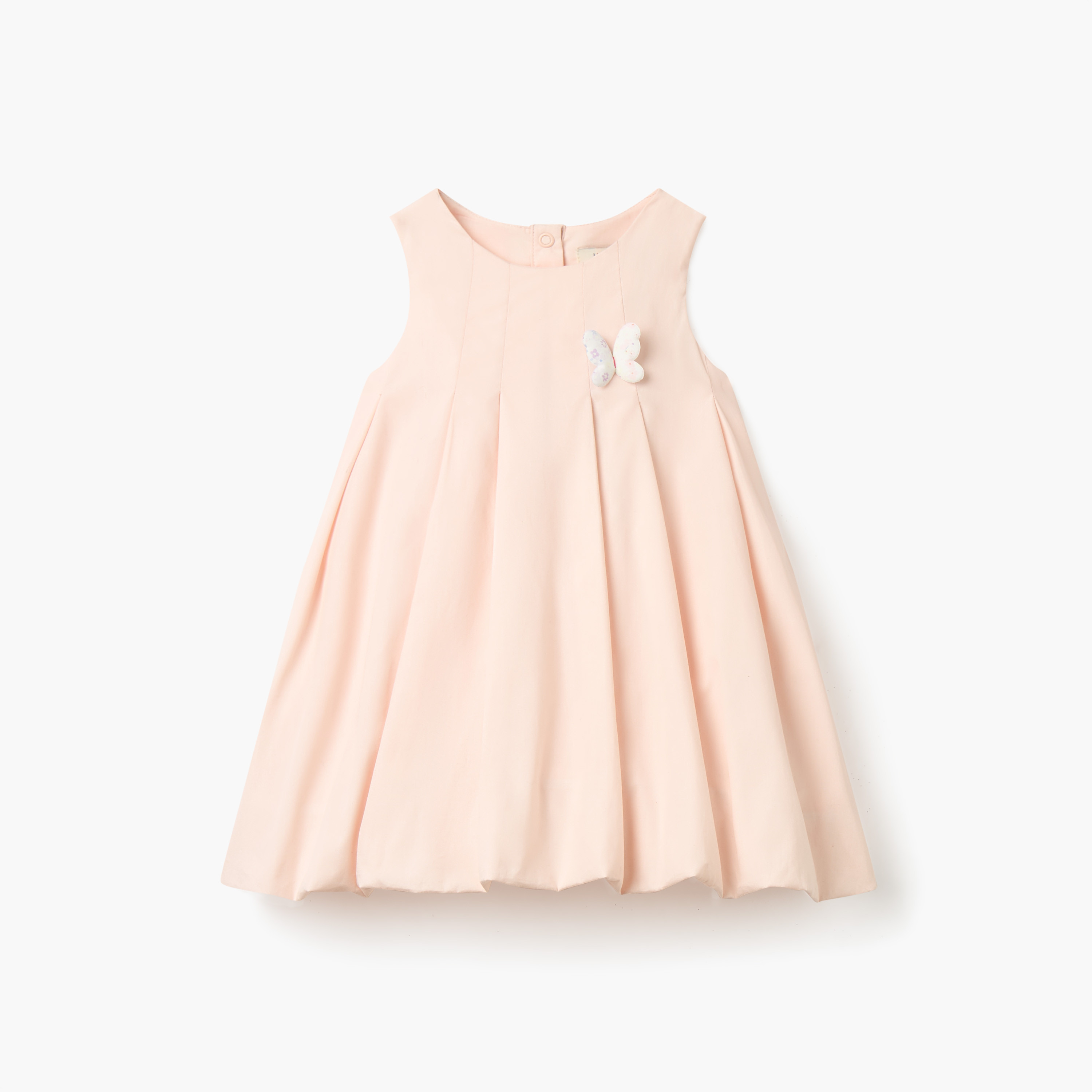 فستان إيه لاين دون أكمام بزخارف فراشة وتفاصيل ثنايا من جونيورز-baby-girls-clothing-dressesandjumpsuits-image-1