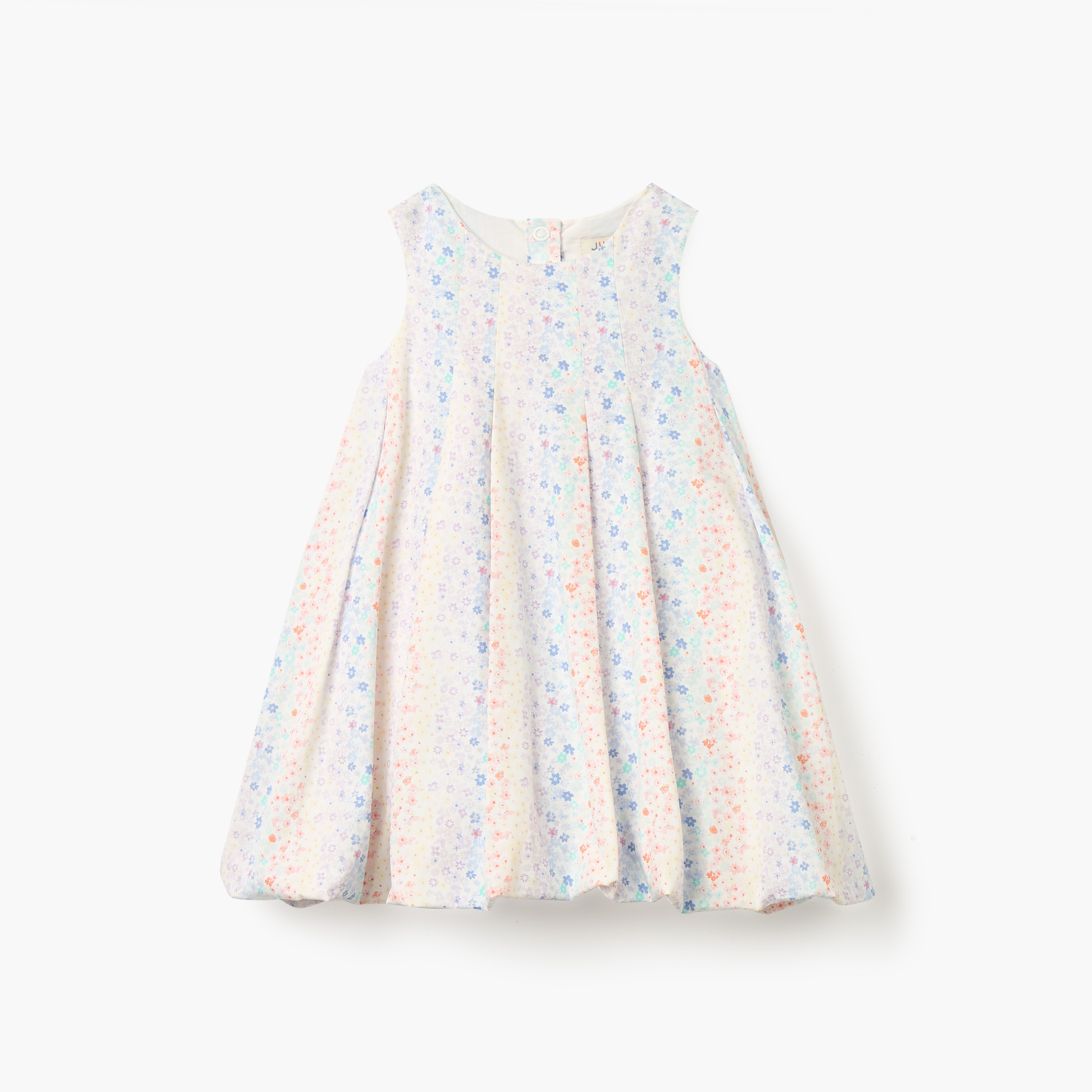 Juniors Floral Print Sleeveless A-line Dress with Pleat Detail-baby-girls-clothing-dressesandjumpsuits-image-1