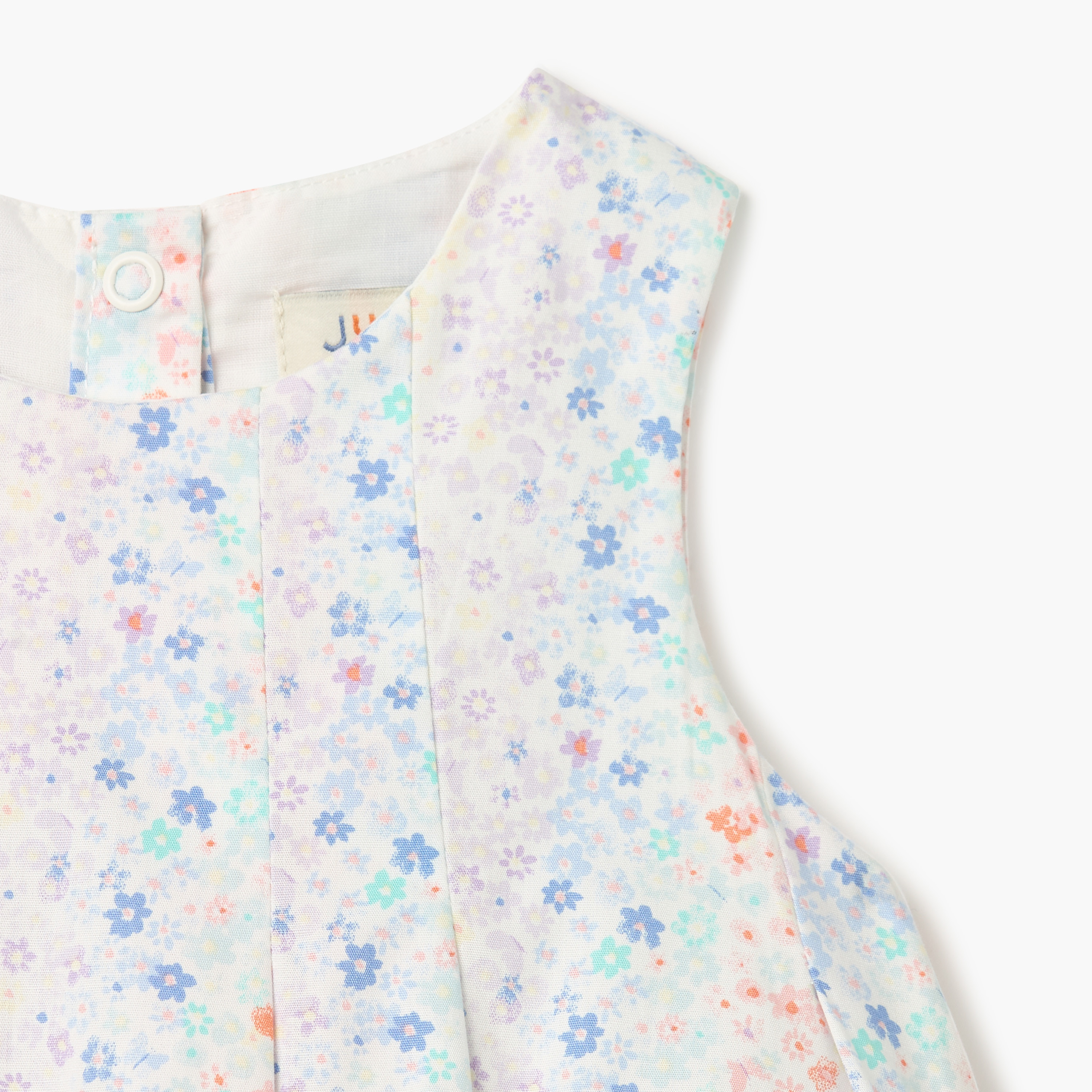 Juniors Floral Print Sleeveless A-line Dress with Pleat Detail-baby-girls-clothing-dressesandjumpsuits-image-3
