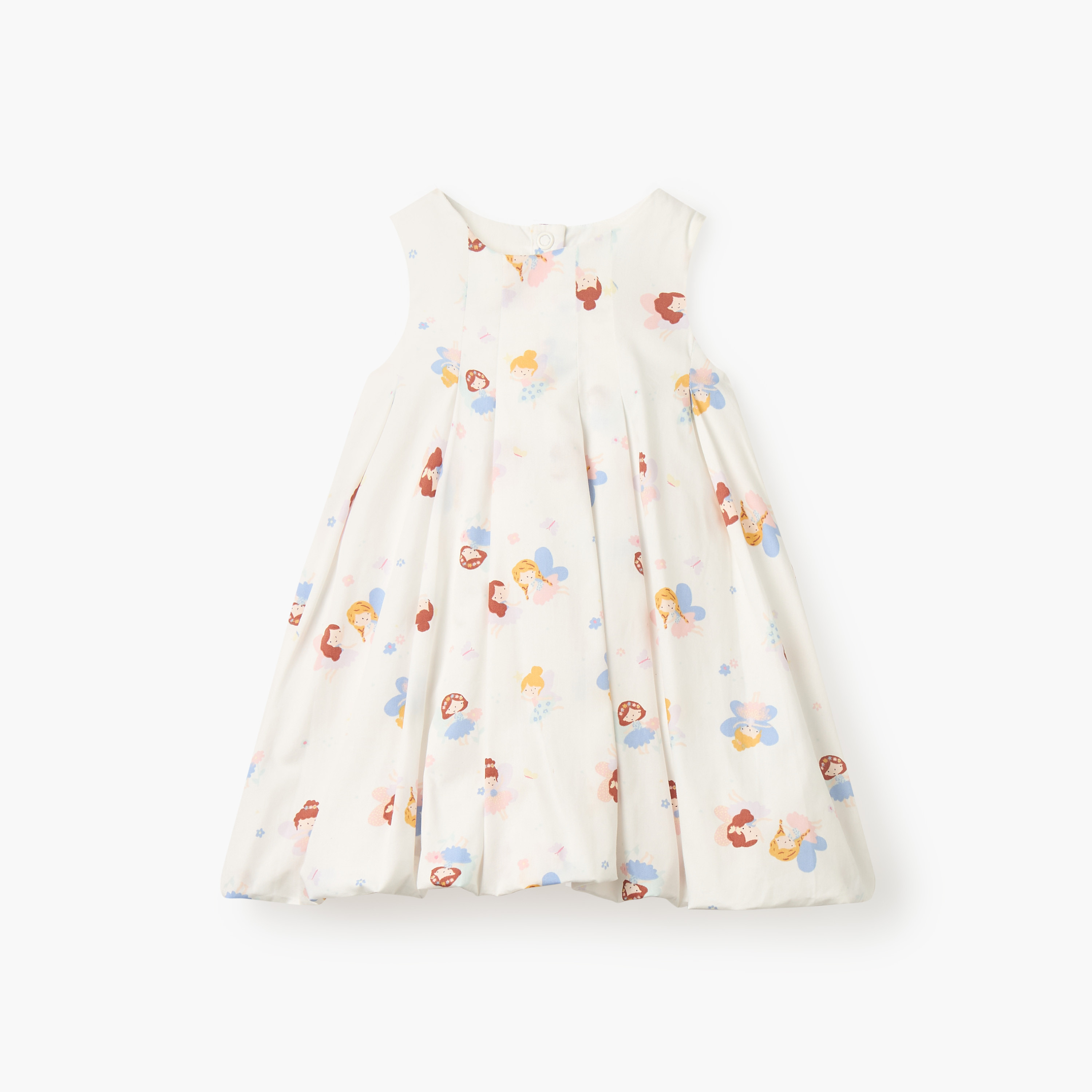 فستان دون أكمام بطبعات وأزرار إغلاق من جونيورز-baby-girls-clothing-dressesandjumpsuits-image-1