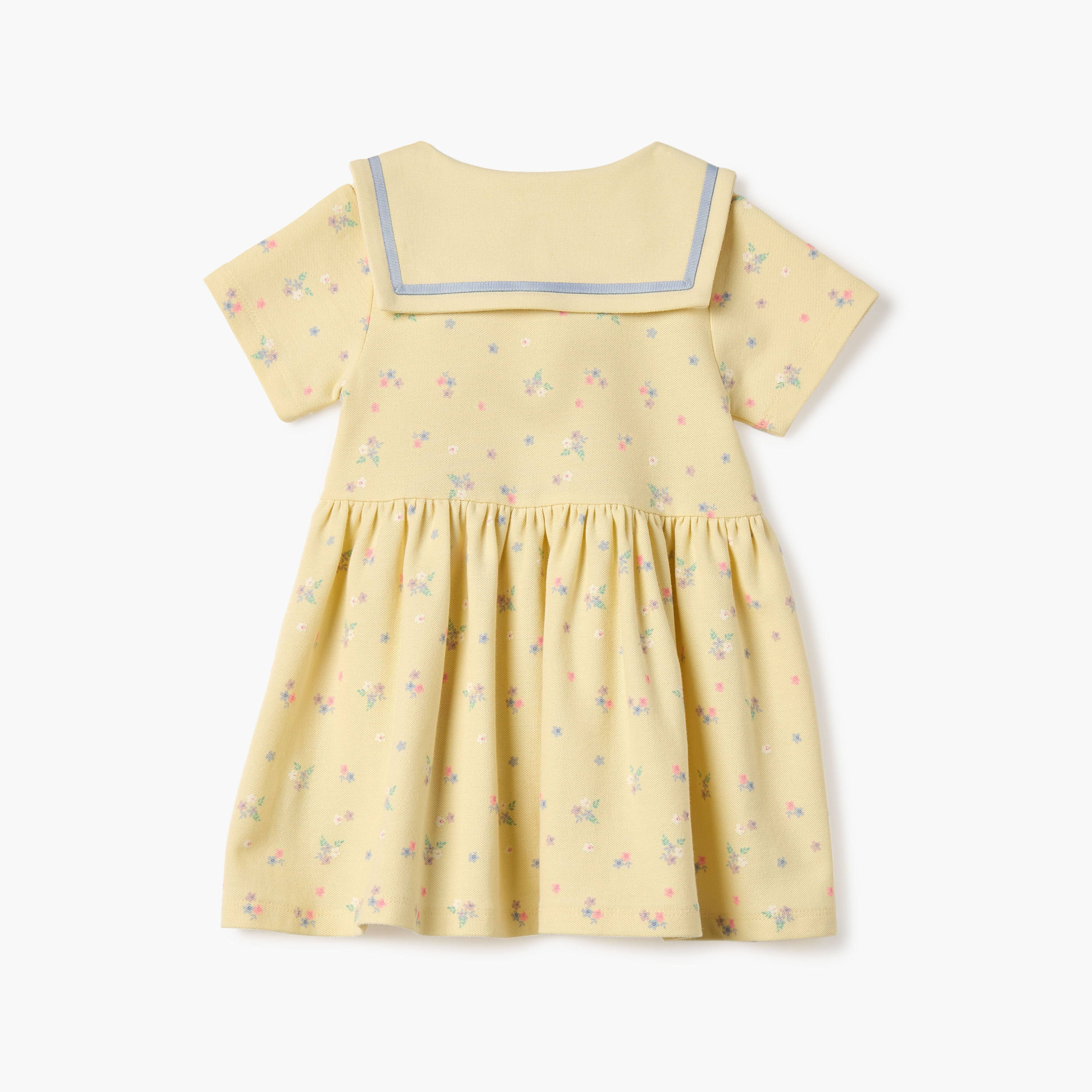فستان بياقة بيتر بان وأكمام قصيرة وطبعات زهرية من جونيورز-baby-girls-clothing-dressesandjumpsuits-image-2