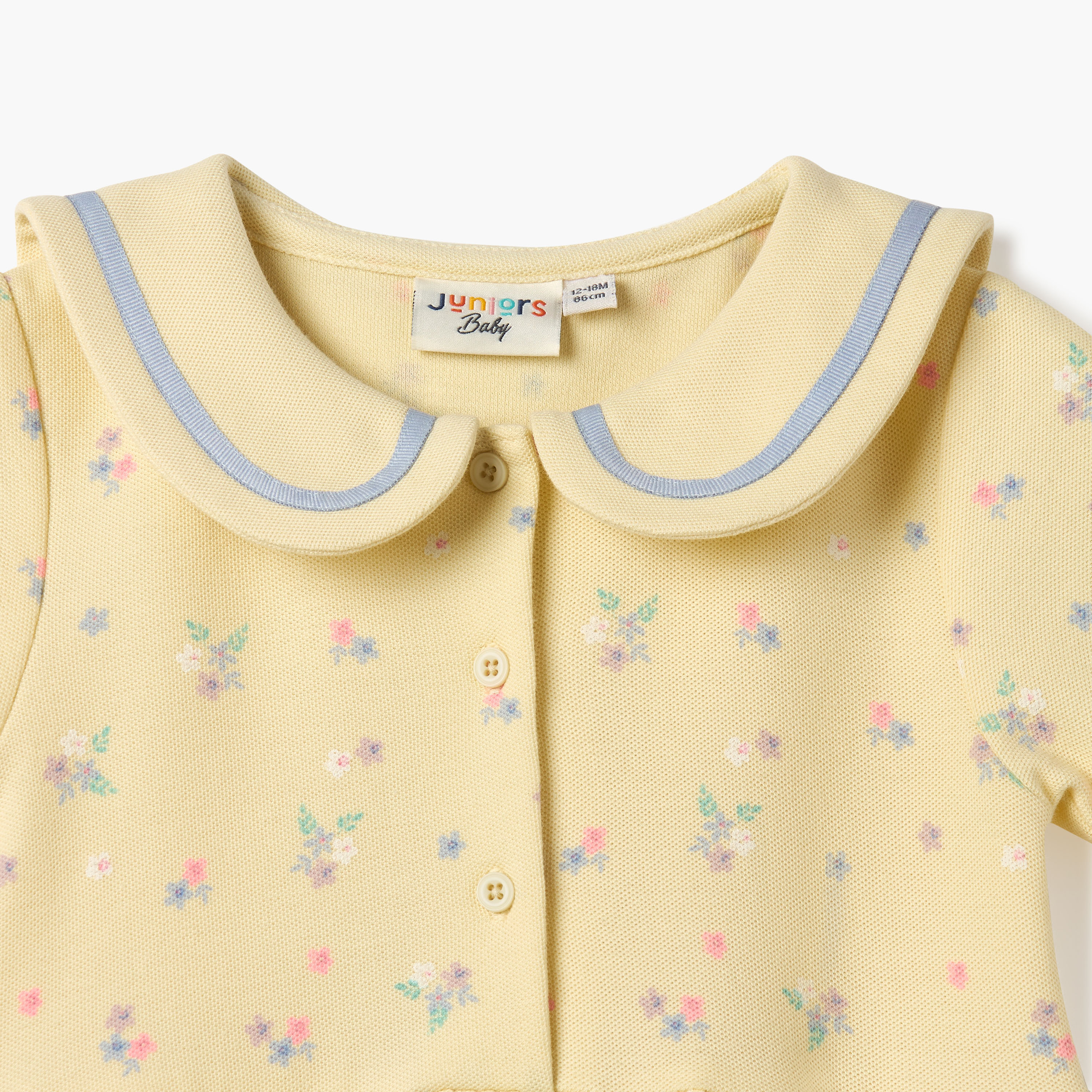 فستان بياقة بيتر بان وأكمام قصيرة وطبعات زهرية من جونيورز-baby-girls-clothing-dressesandjumpsuits-image-3
