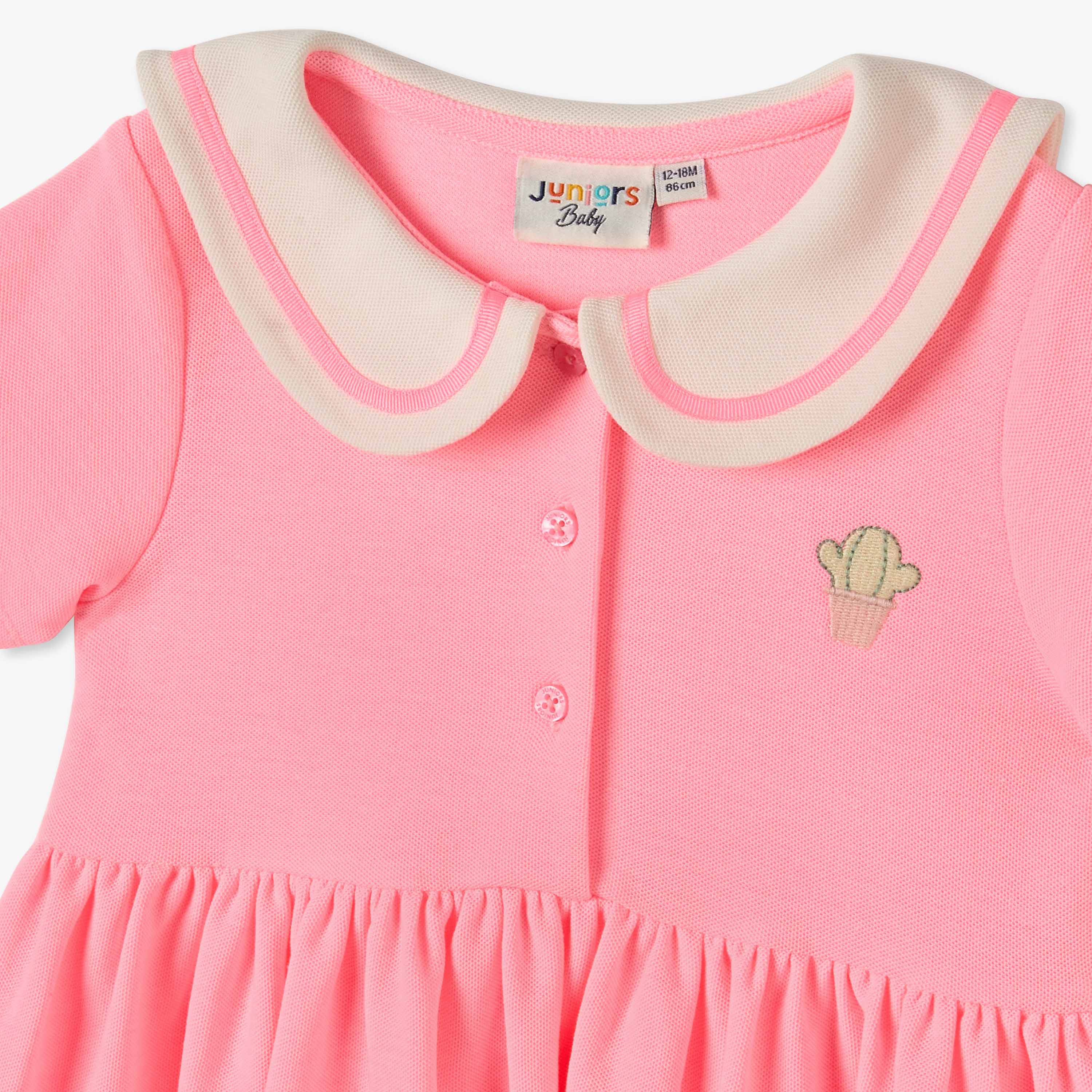 فستان إيه لاين مطرز بياقة بحار وأكمام قصيرة من جونيورز-baby-girls-clothing-dressesandjumpsuits-image-3