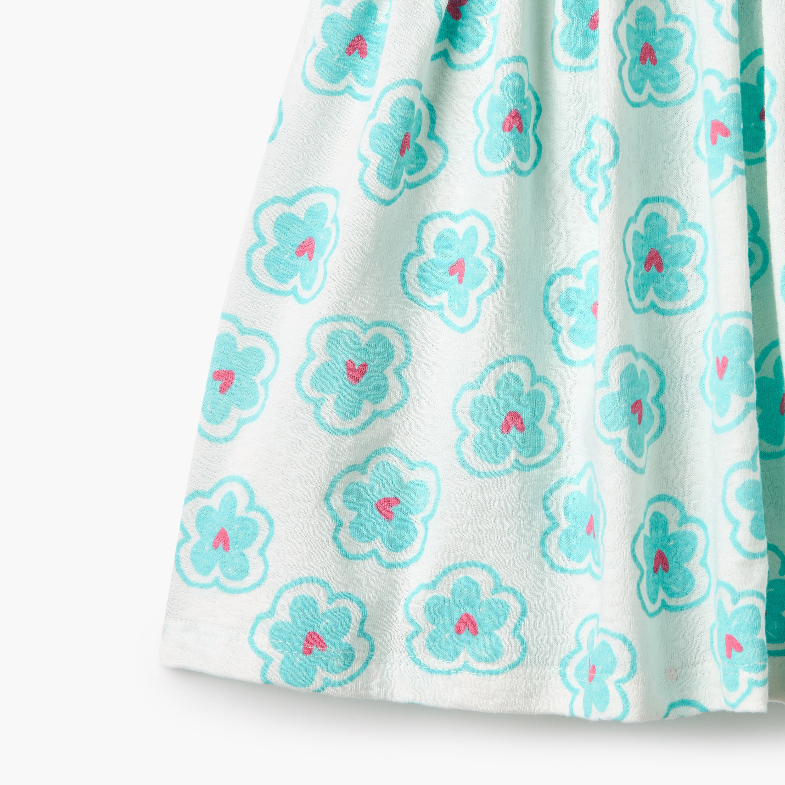 فستان بياقة مستديرة وأكمام واسعة وقصة إيه لاين وطبعات من جونيورز-baby-girls-clothing-dressesandjumpsuits-image-4