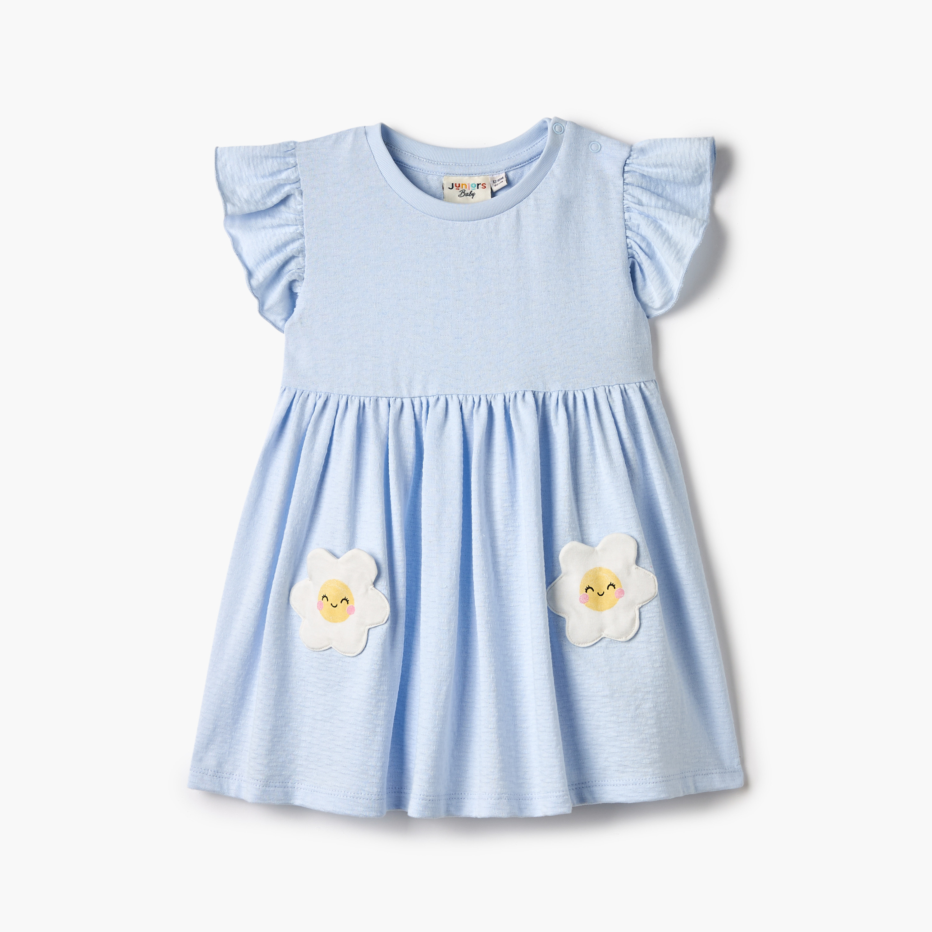 Juniors Floral Applique Sleeveless Dress-baby-girls-clothing-dressesandjumpsuits-image-1