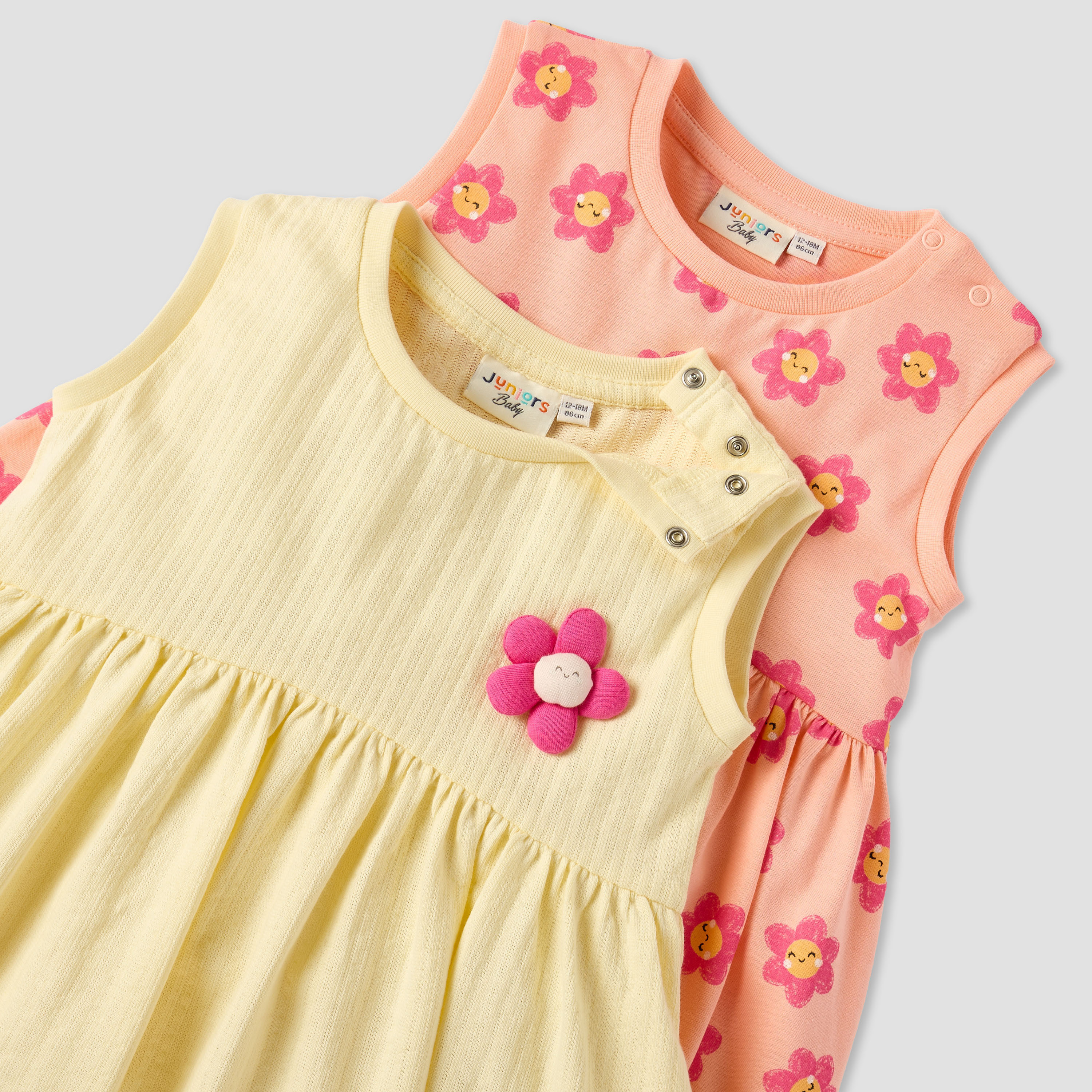 فستان بدون أكمام بطبعات زهرية بزر إغلاق من جونيورز-baby-girls-clothing-dressesandjumpsuits-image-4
