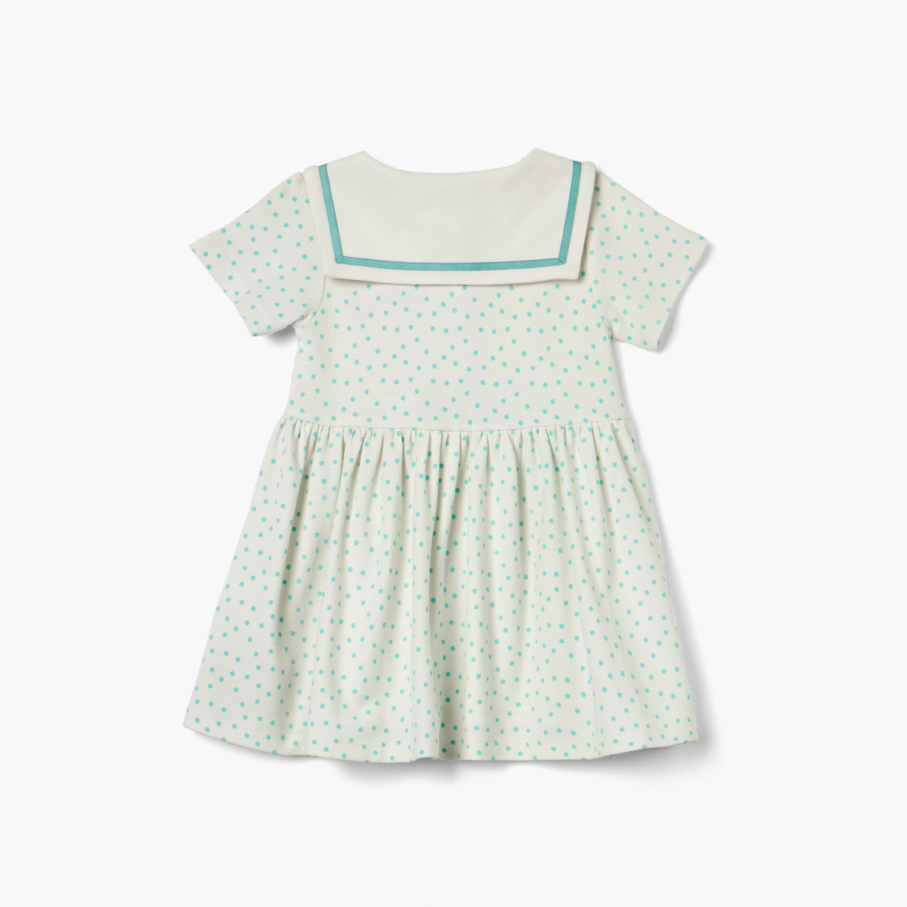 فستان بولو بأكمام قصيرة وطبعات منقطة من جونيورز-baby-girls-clothing-dressesandjumpsuits-image-2