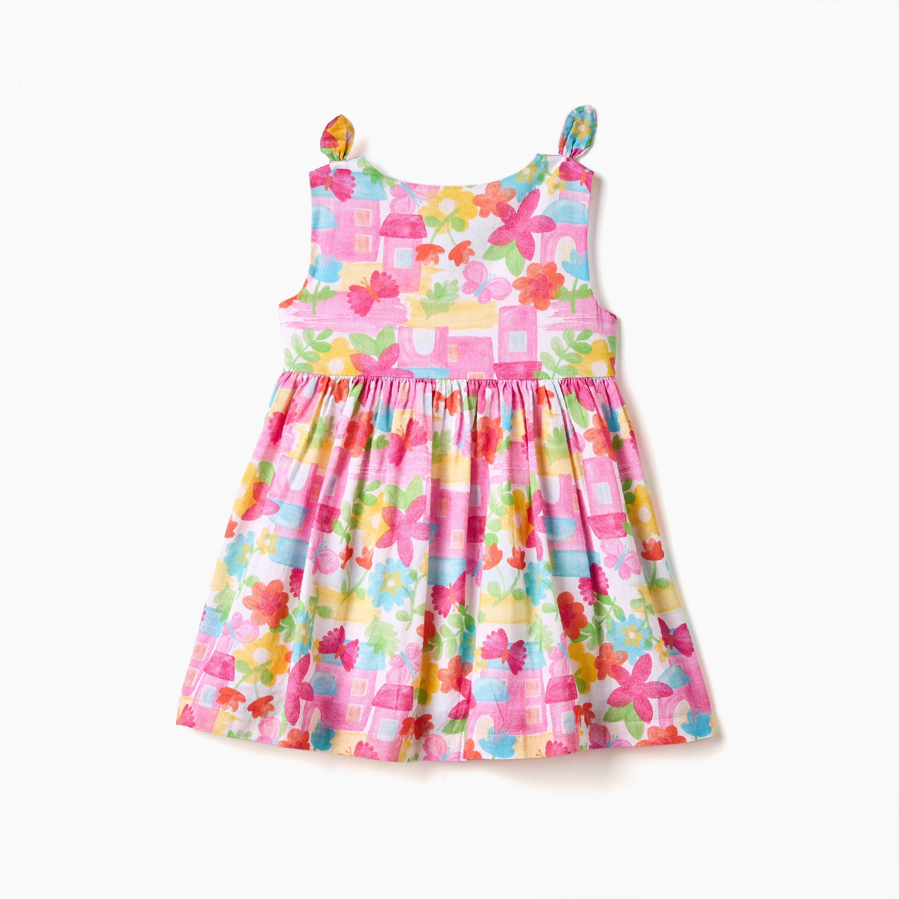 Juniors All-Over Floral Print Sleeveless Dress with Button Closure-baby-girls-clothing-dressesandjumpsuits-image-2