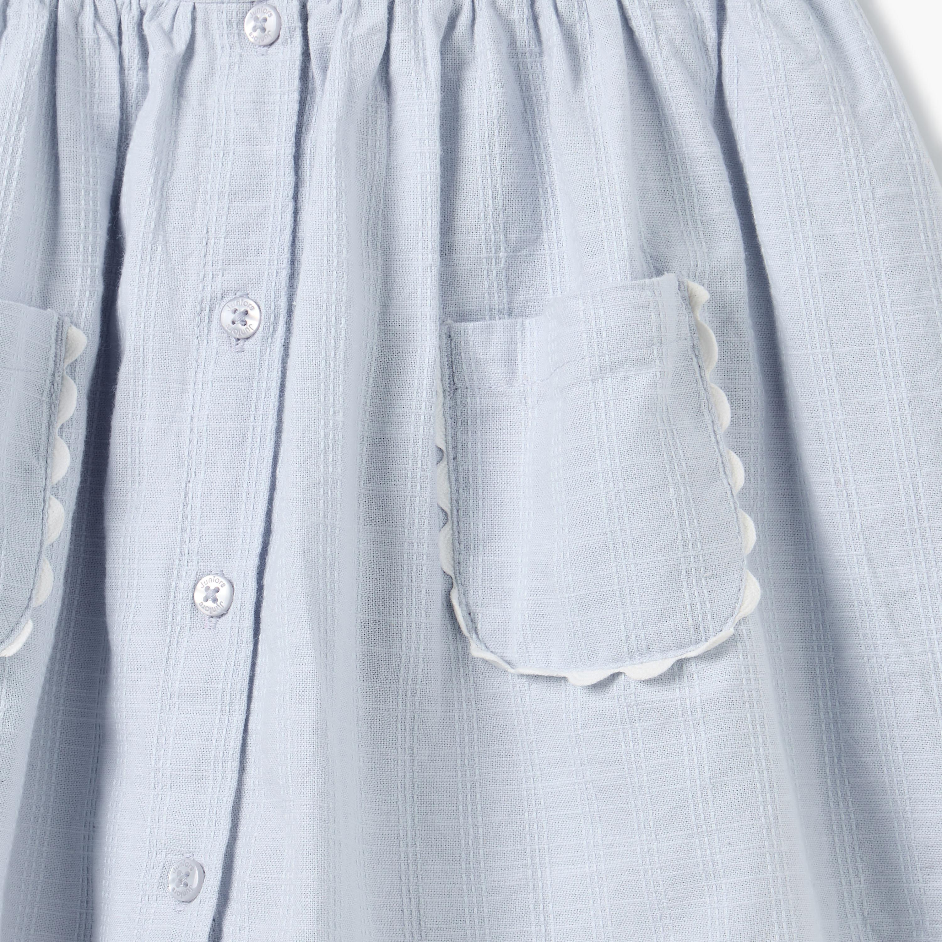 Juniors Checked Sleeveless A-line Dress with Bow Accent-baby-girls-clothing-dressesandjumpsuits-image-4