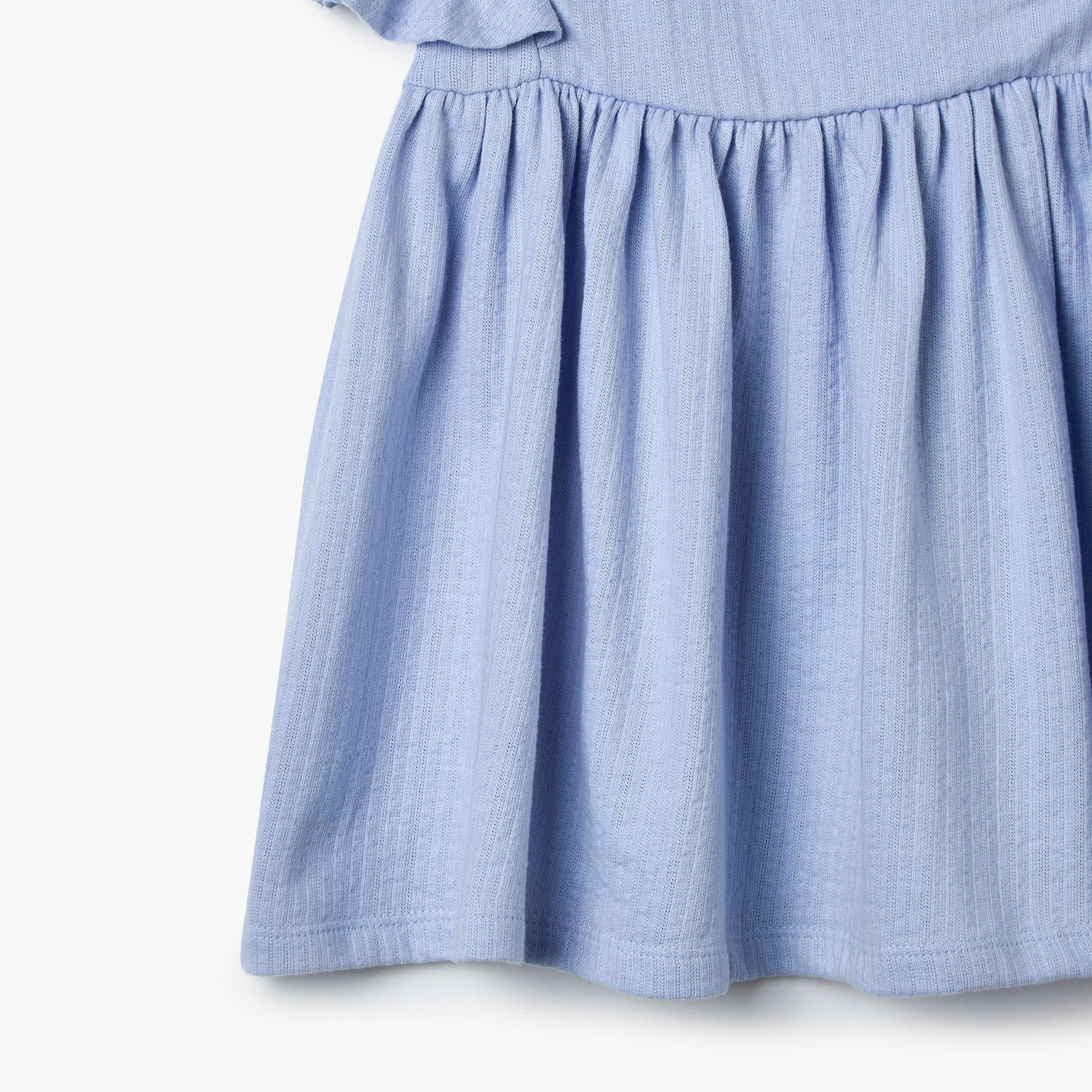 Juniors Ladybug Detail Dress with Flutter Sleeves-baby-girls-clothing-dressesandjumpsuits-image-5