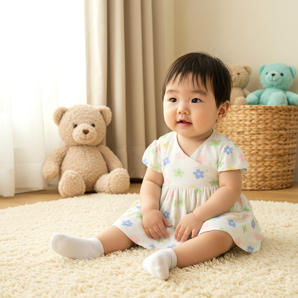 Juniors All-Over Floral Print Dress with Flutter Sleeves-baby-girls-clothing-dressesandjumpsuits-image-1