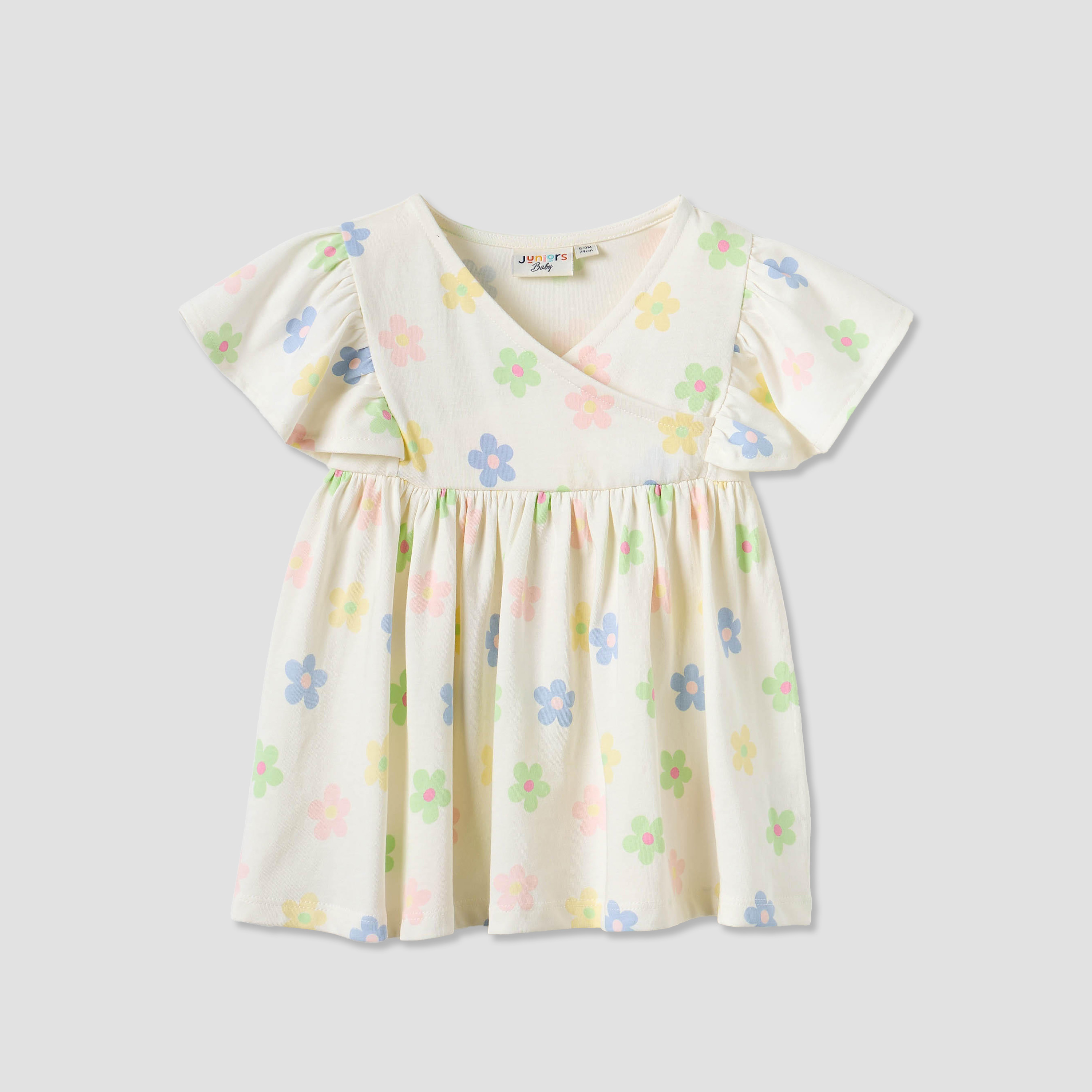 Juniors All-Over Floral Print Dress with Flutter Sleeves-baby-girls-clothing-dressesandjumpsuits-image-2