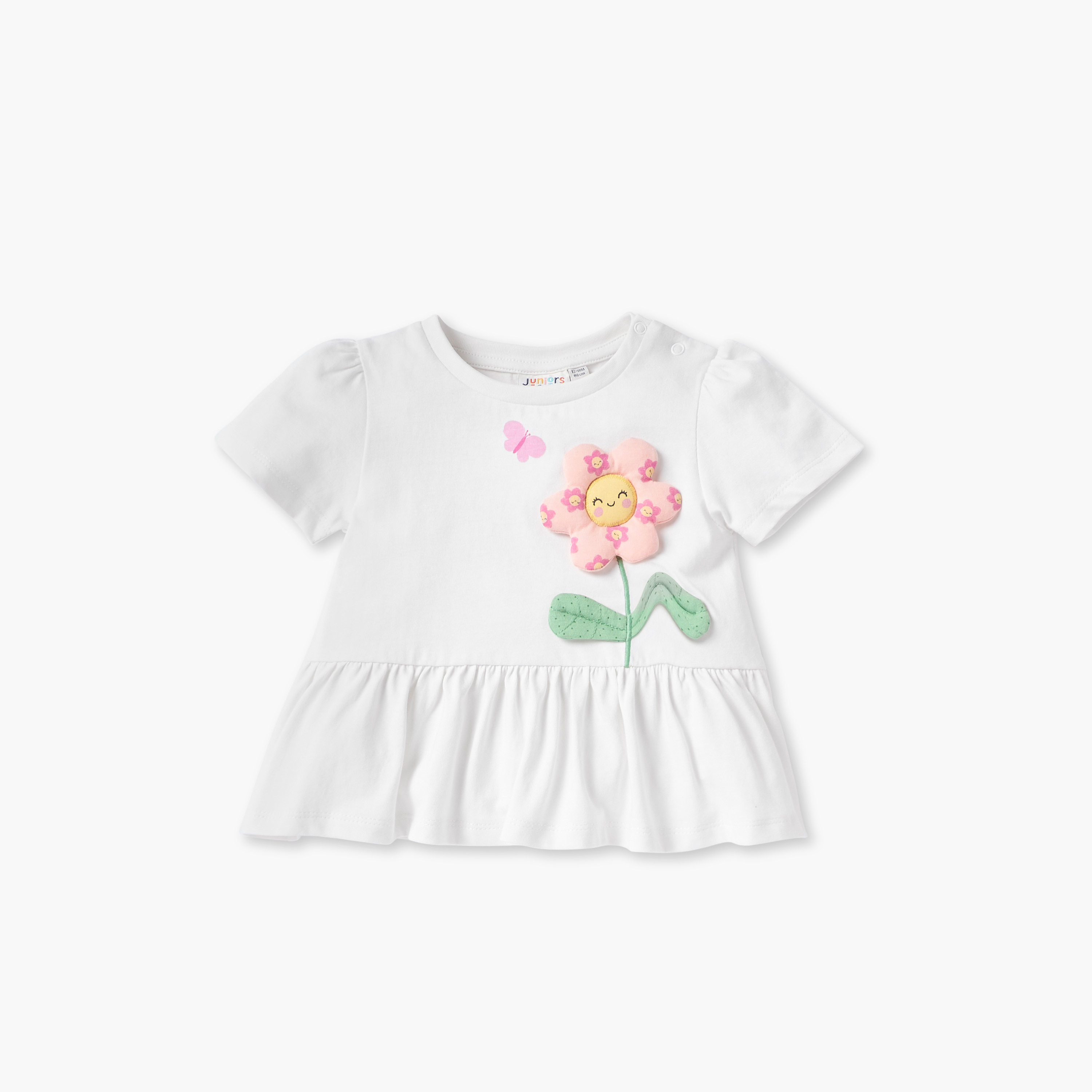 Juniors Floral Print Peplum Top and Shorts Set-baby-girls-clothing-setsandcoords-image-2