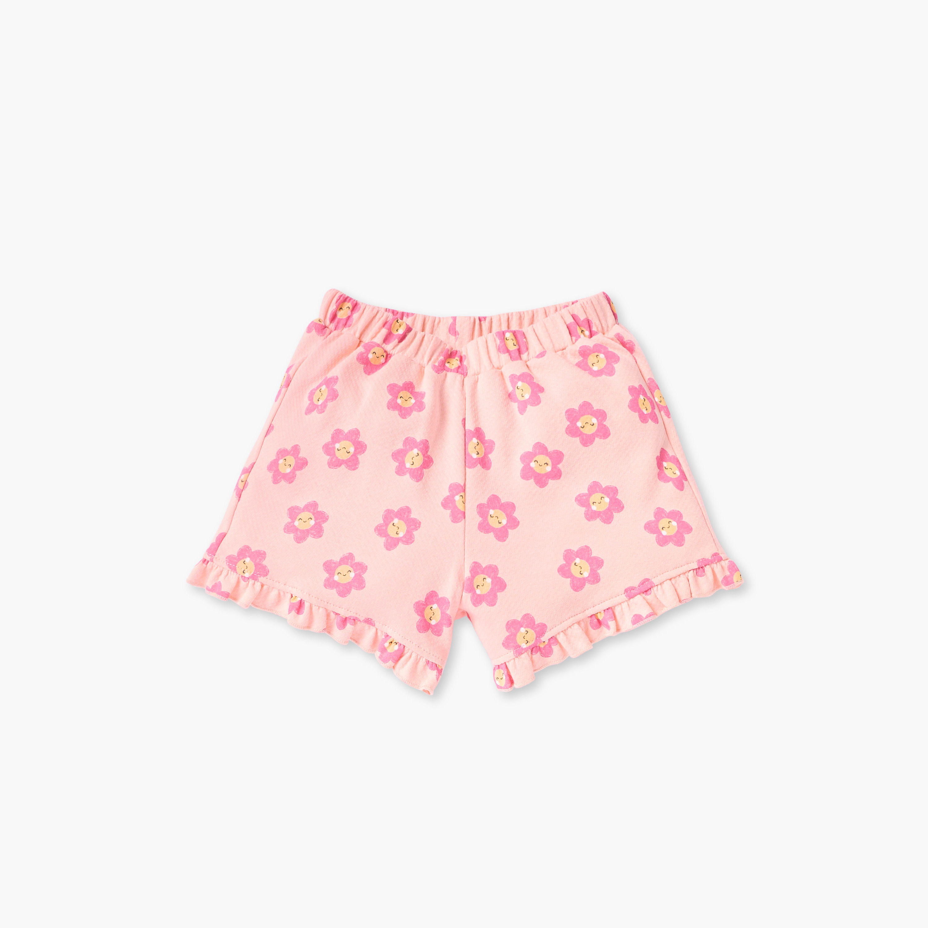 طقم شورت وبلوزة بخصر كشكش وطبعات زهرية من جونيورز-baby-girls-clothing-setsandcoords-image-3
