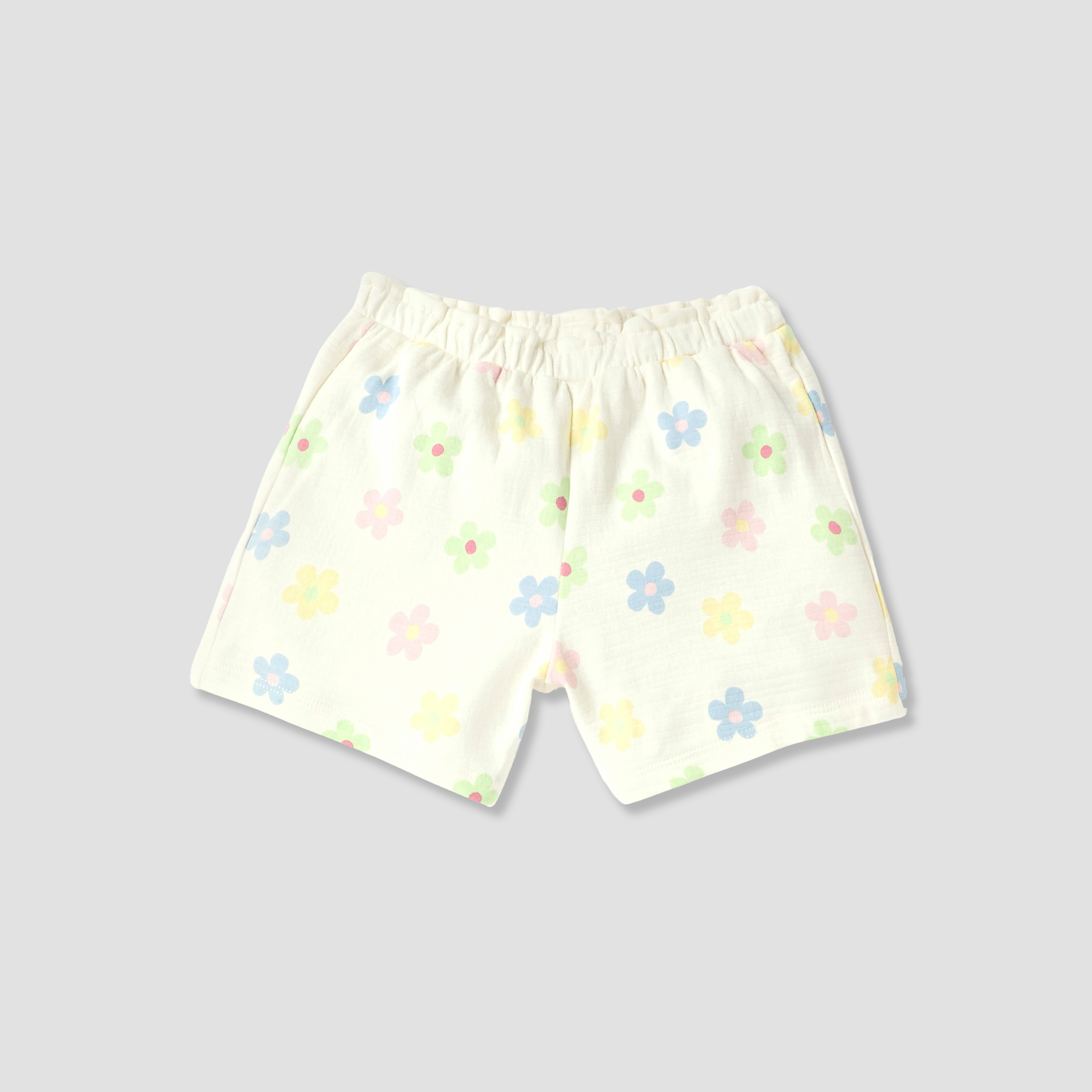 Juniors Applique Detail Peplum Top and Shorts Set-baby-girls-clothing-setsandcoords-image-3