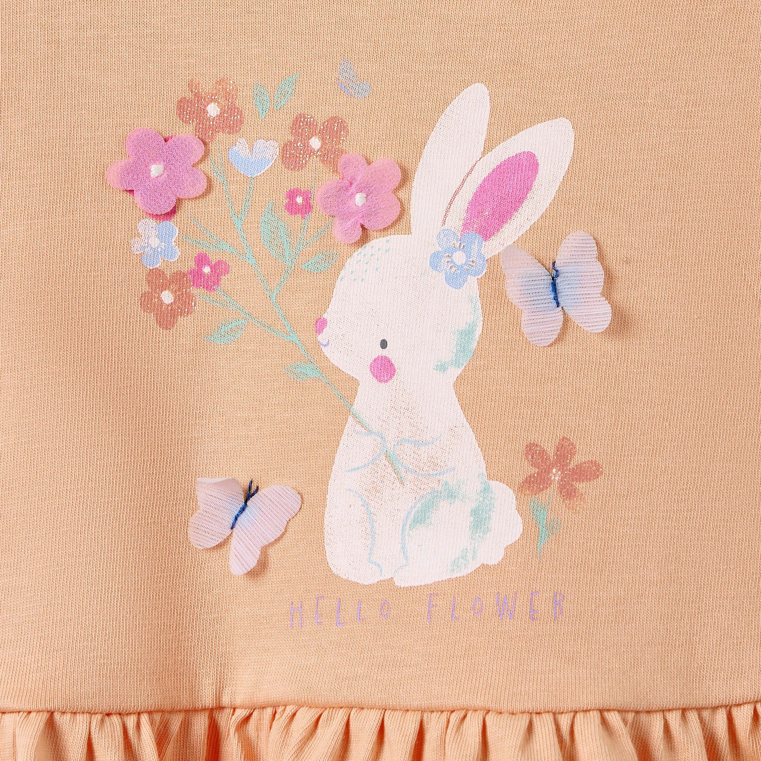 Juniors Bunny Print Peplum Top and Shorts Set-baby-girls-clothing-setsandcoords-image-6