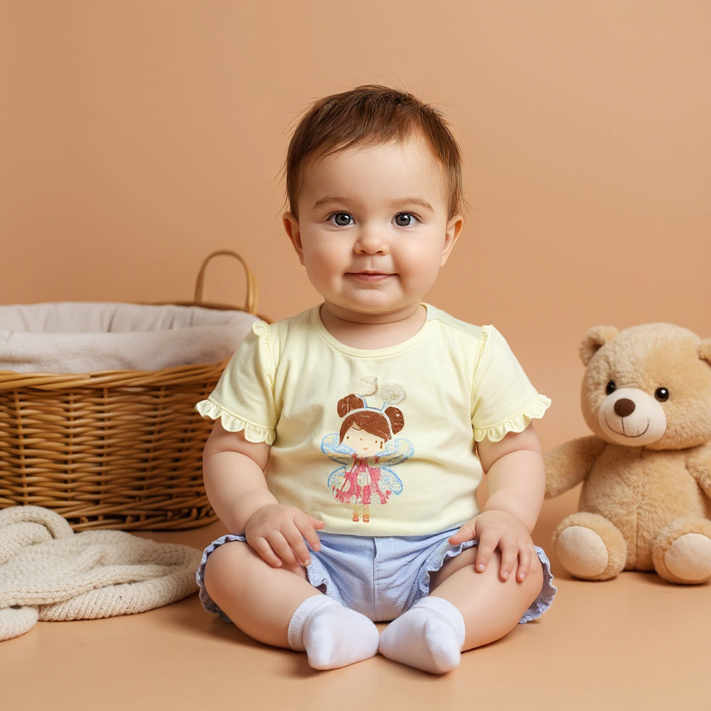 Juniors Fairy Print T-shirt and Shorts Set-baby-girls-clothing-setsandcoords-image-7