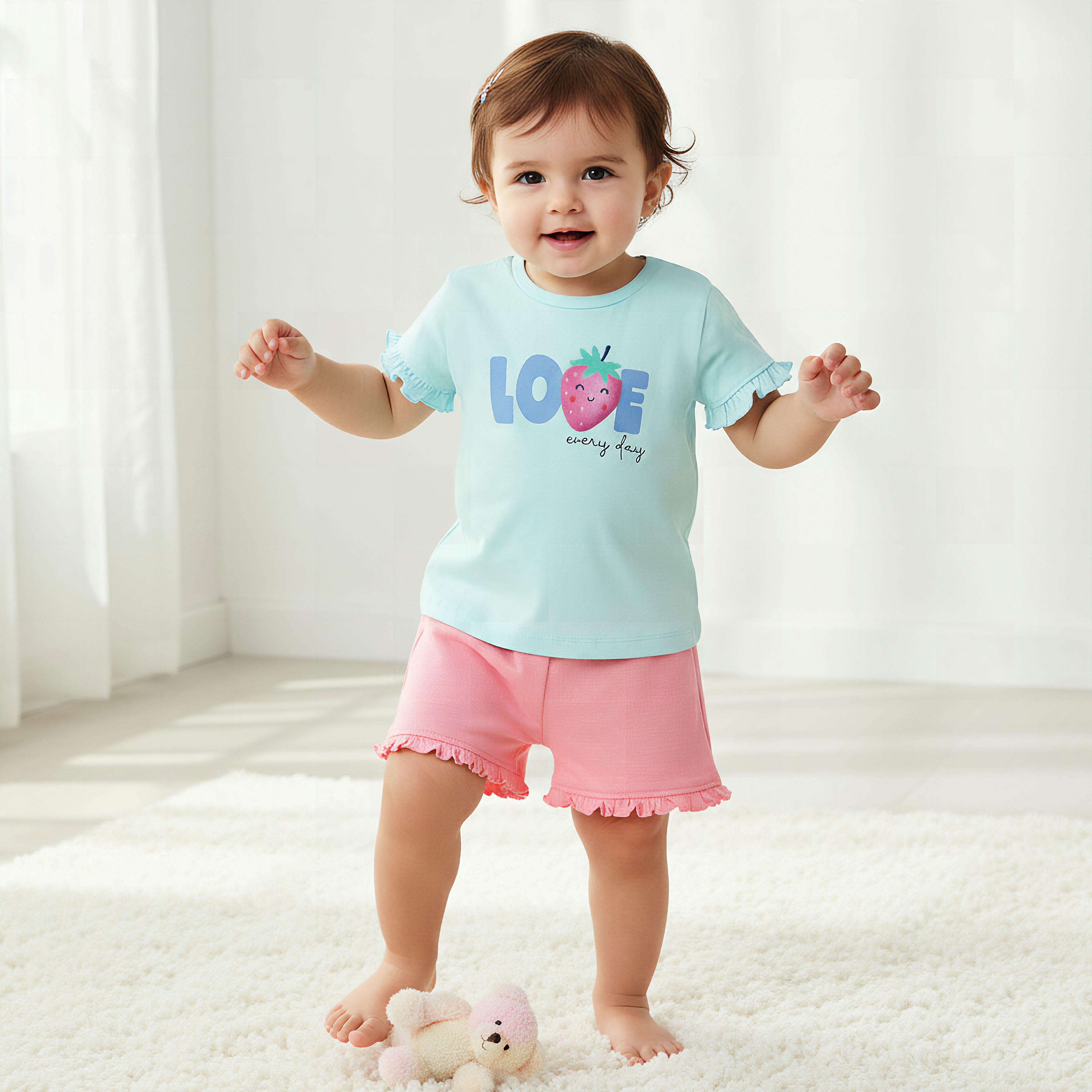 Juniors Printed Top and Shorts Set-baby-girls-clothing-setsandcoords-image-1