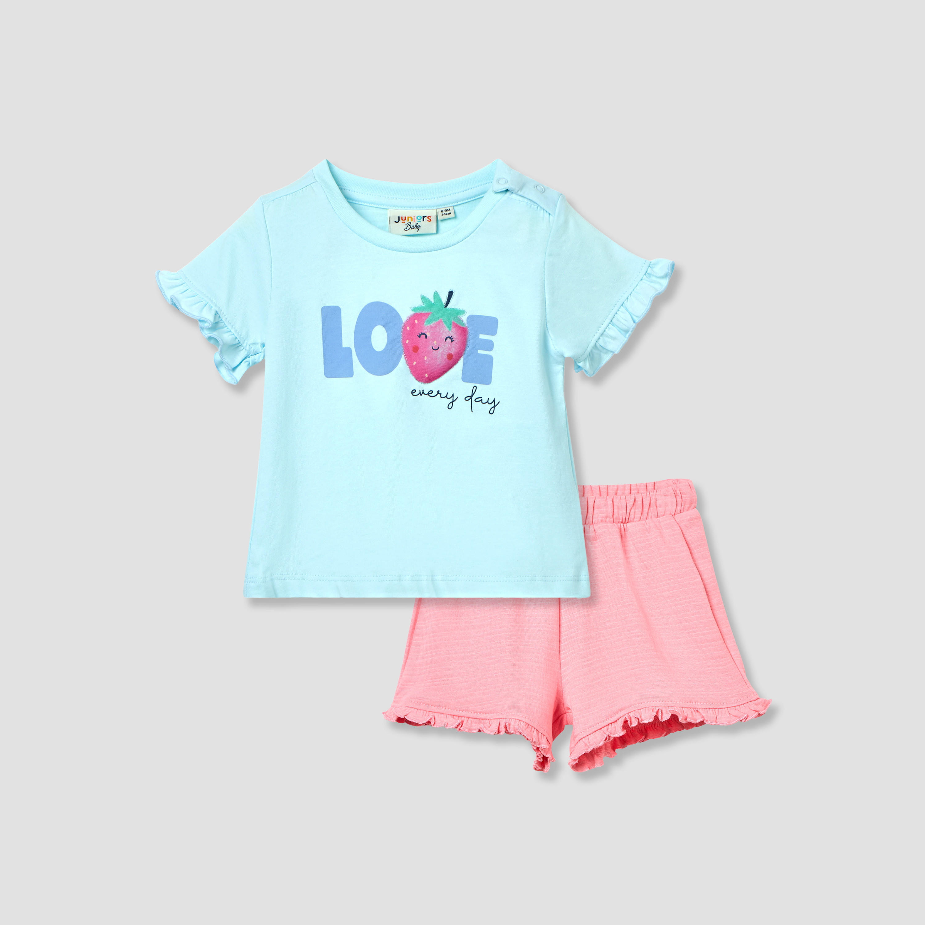 Juniors Printed Top and Shorts Set-baby-girls-clothing-setsandcoords-image-2