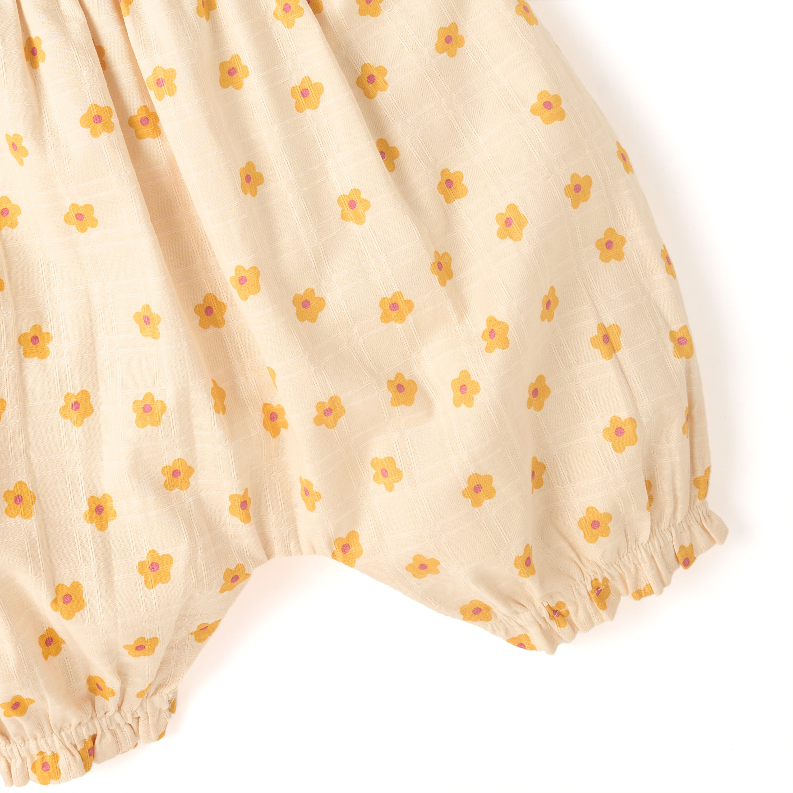 أفرول بأكمام كشكش وزر إغلاق وطبعات زهرية من جونيورز-baby-girls-clothing-rompers-image-1