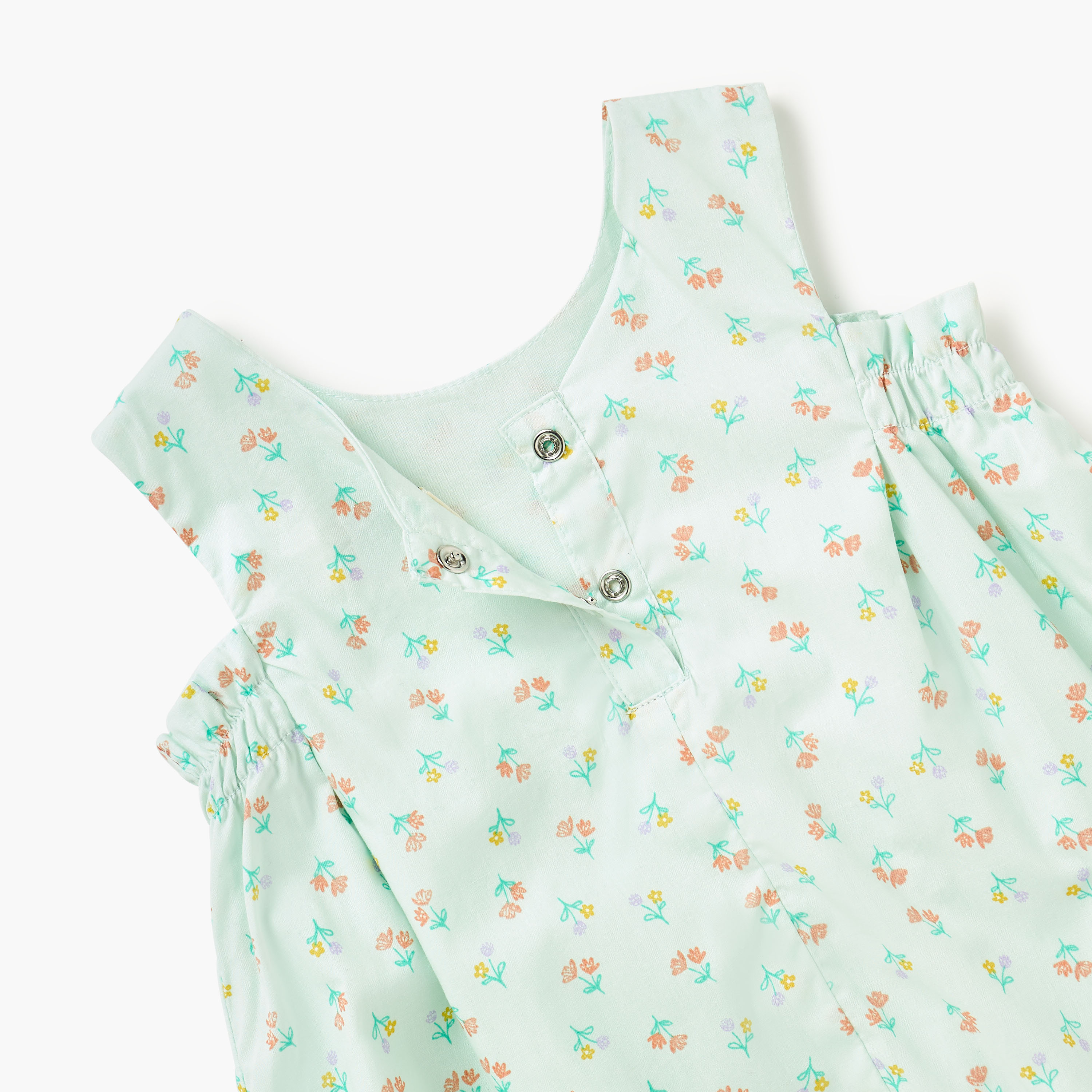 أفرول دون أكمام بطبعات أزهار وأزرار إغلاق من جونيورز-baby-girls-clothing-rompers-image-5