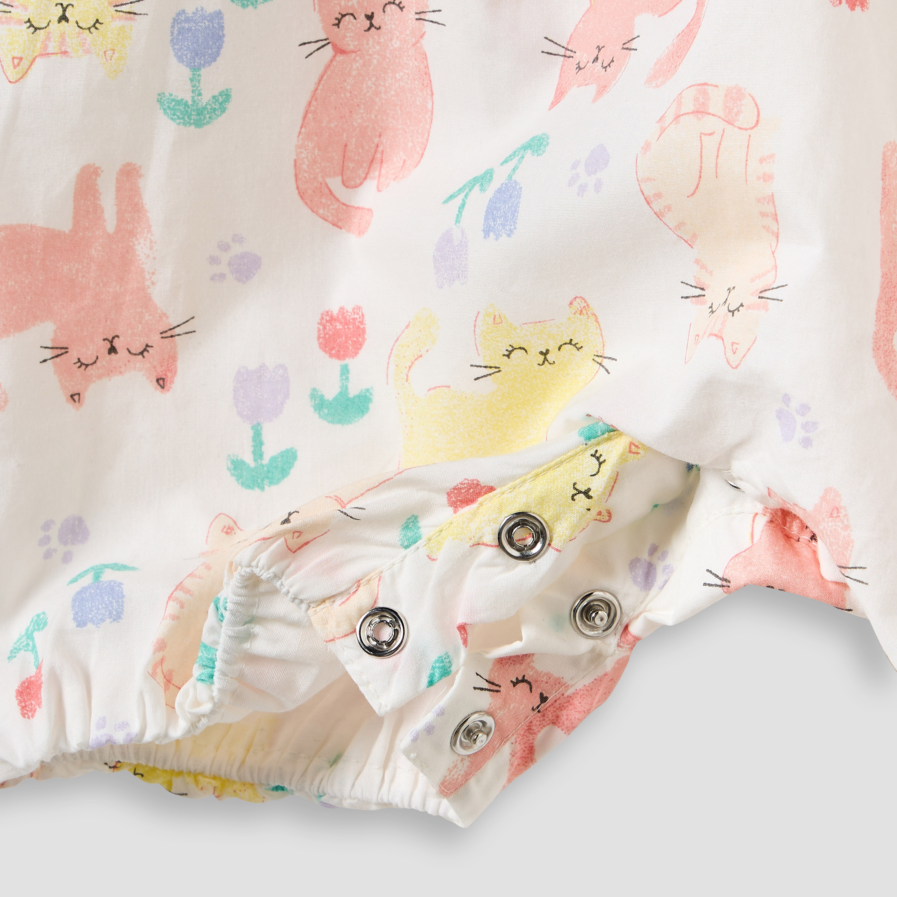 Juniors All-Over Cat Print Sleeveless Romper-baby-girls-clothing-rompers-image-5