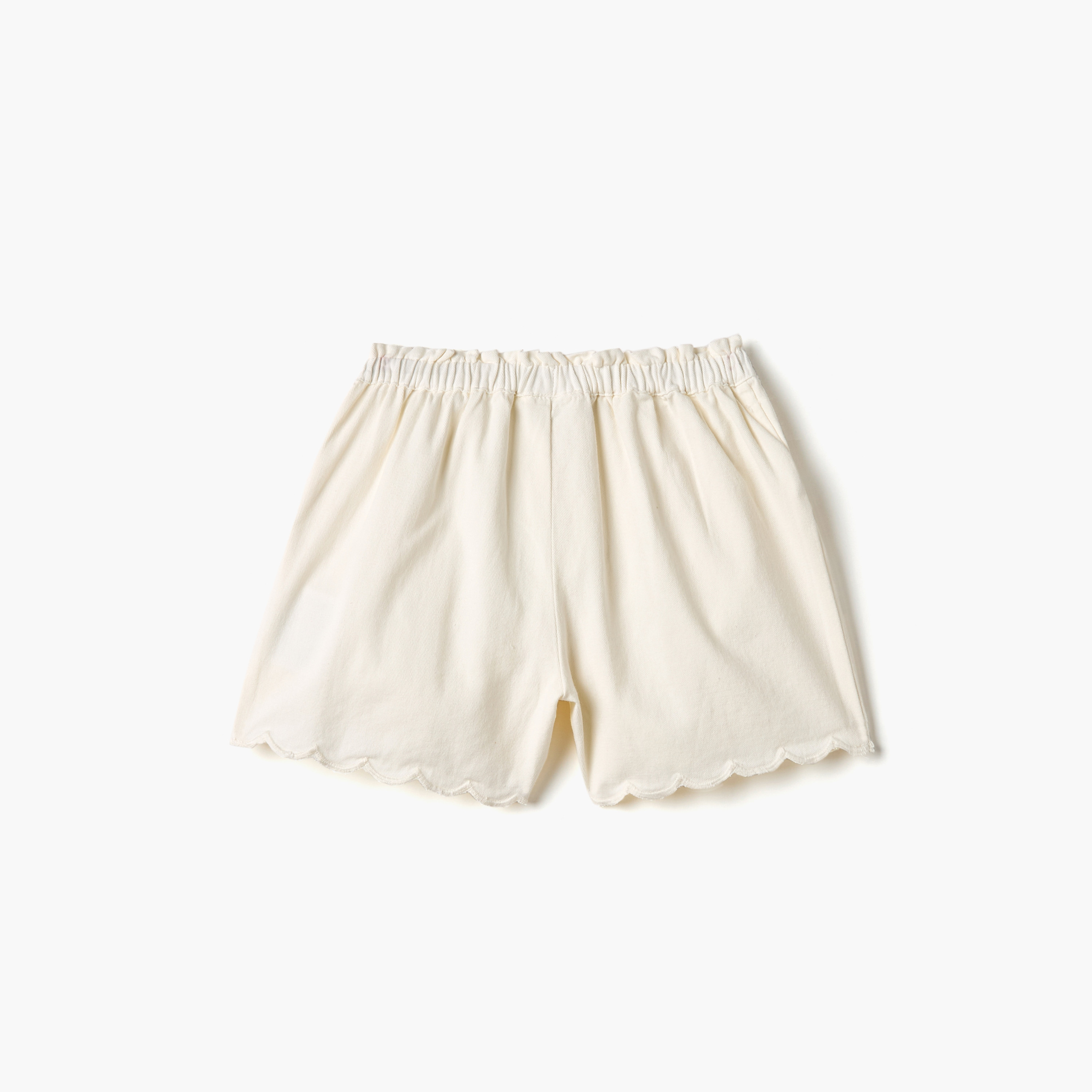 Juniors Floral Embroidered Shorts with Elasticated Waist-baby-girls-clothing-bottoms-shorts-image-2