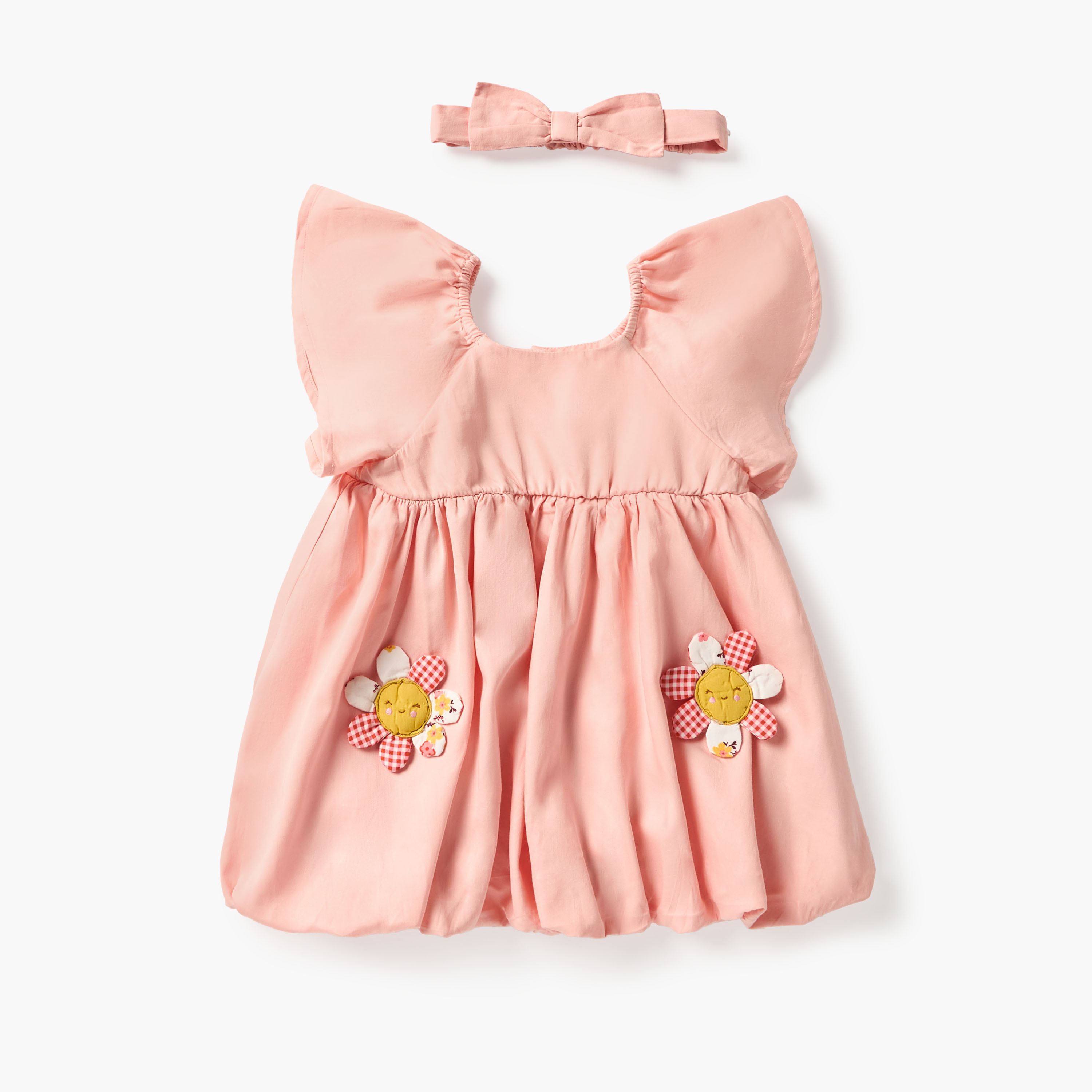 Juniors Flower Applique Dress with Headband-baby-girls-clothing-dressesandjumpsuits-image-1