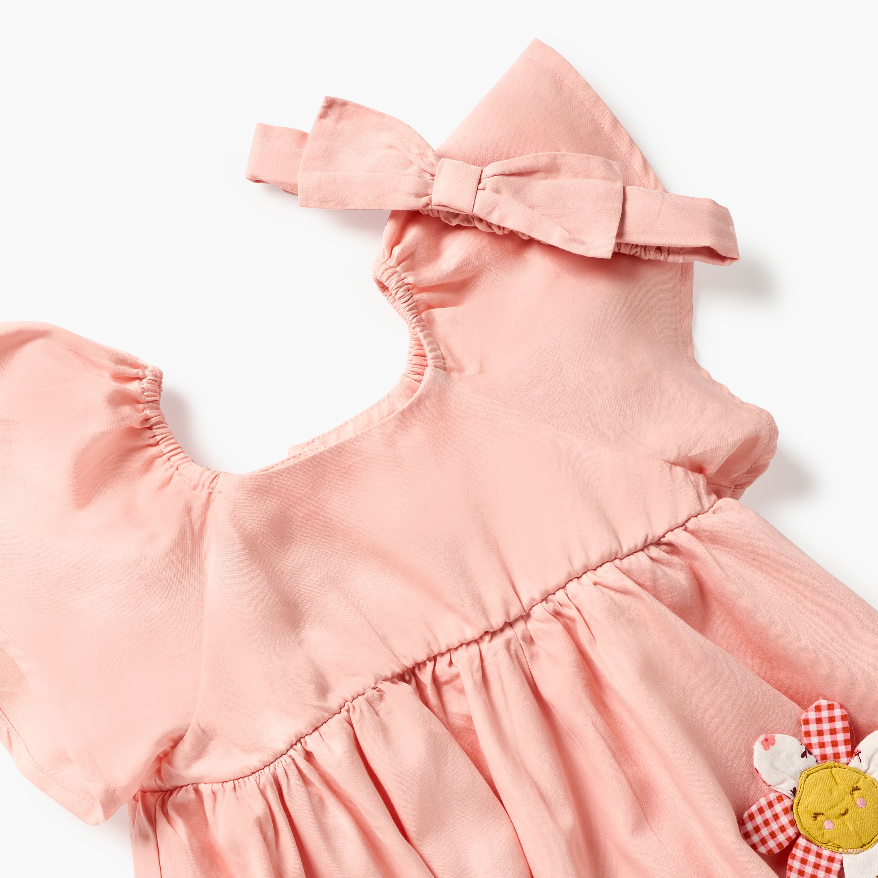 Juniors Flower Applique Dress with Headband-baby-girls-clothing-dressesandjumpsuits-image-4