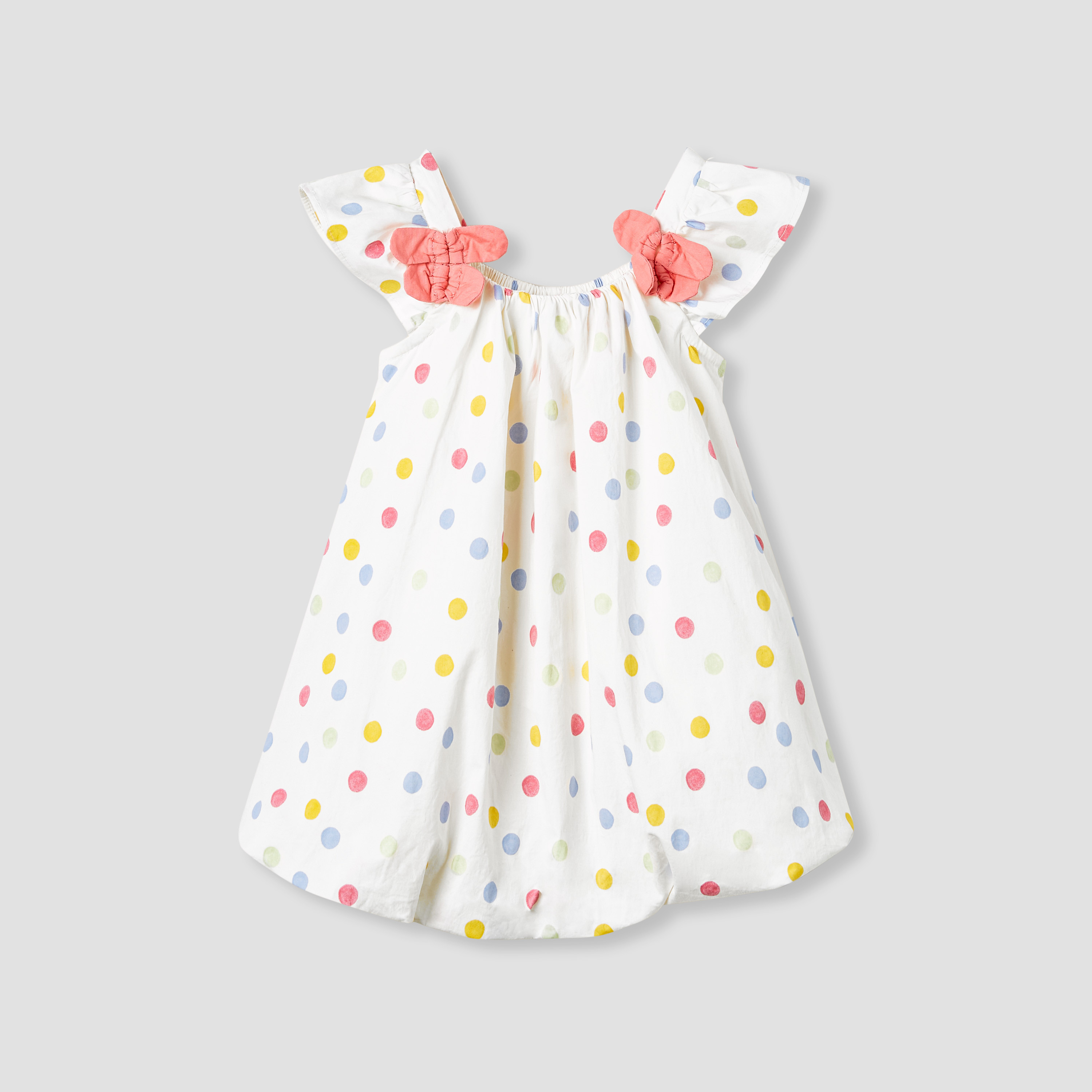 Juniors Polka Dot Print Cap Sleeves Dress with Headband-baby-girls-clothing-dressesandjumpsuits-image-2