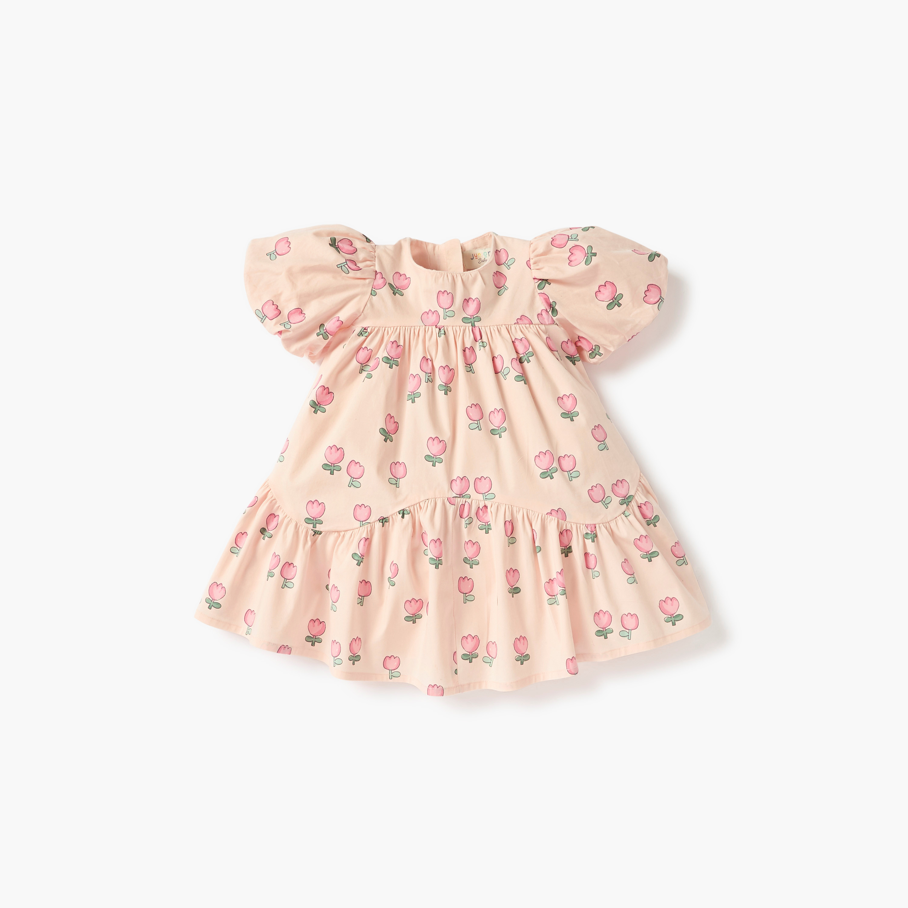 فستان بطبعات زهرية مع سروال بلومر من جونيورز-baby-girls-clothing-dressesandjumpsuits-image-2
