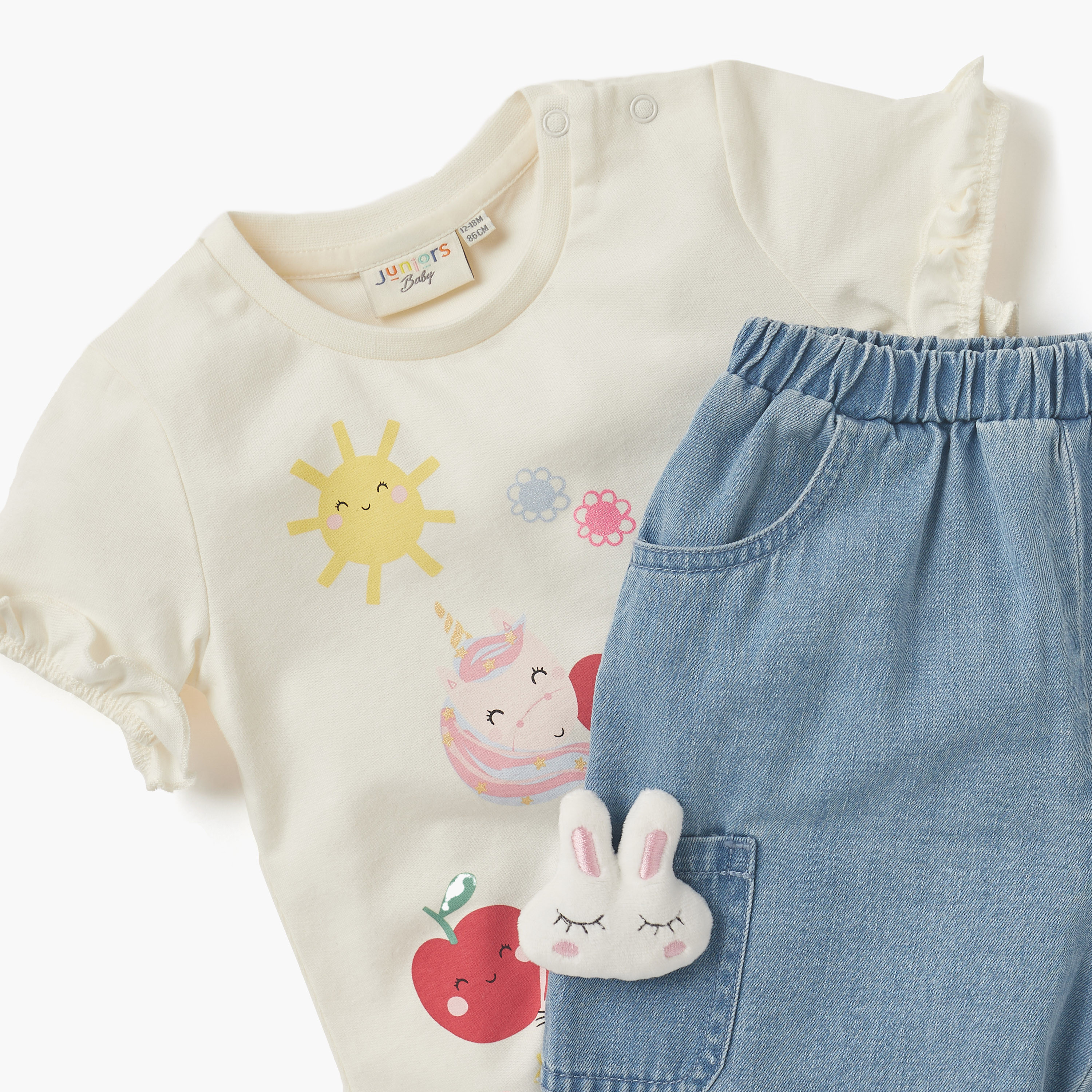 Juniors Printed T-shirt and Pants Set-baby-girls-clothing-setsandcoords-image-4