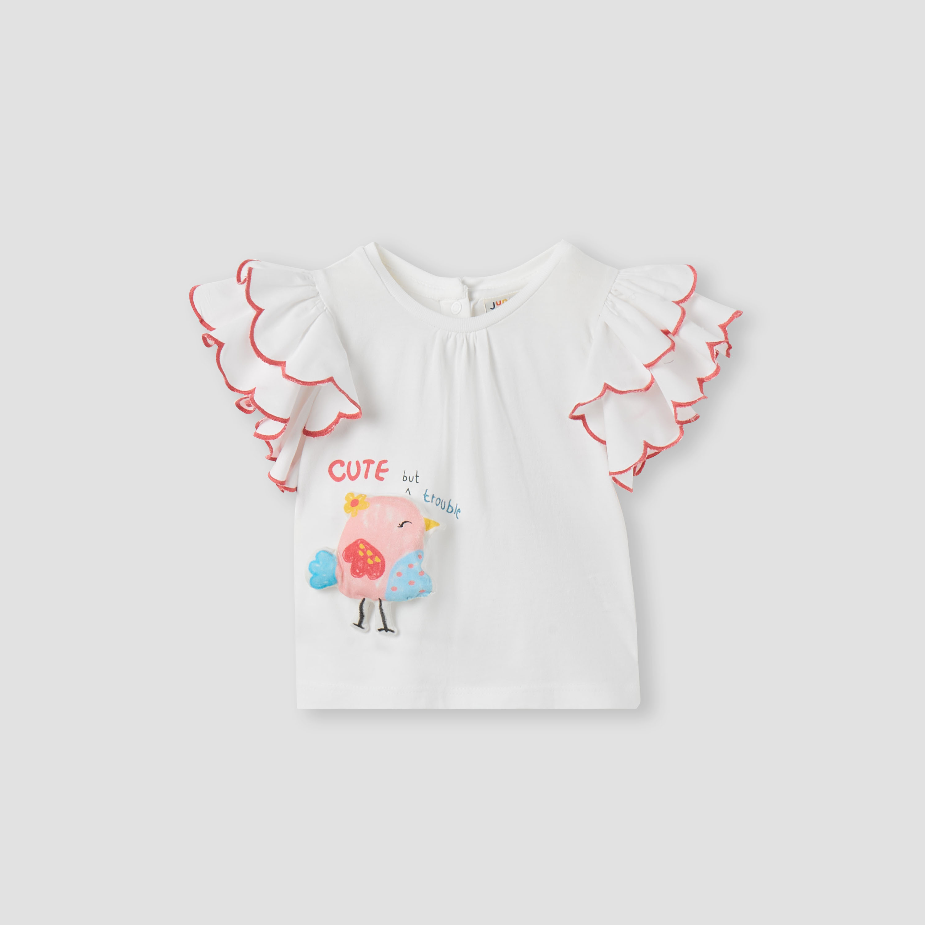 بلوزة بزخارف طائر وتنورة دينم وشريطة رأس من جونيورز-baby-girls-clothing-setsandcoords-image-2