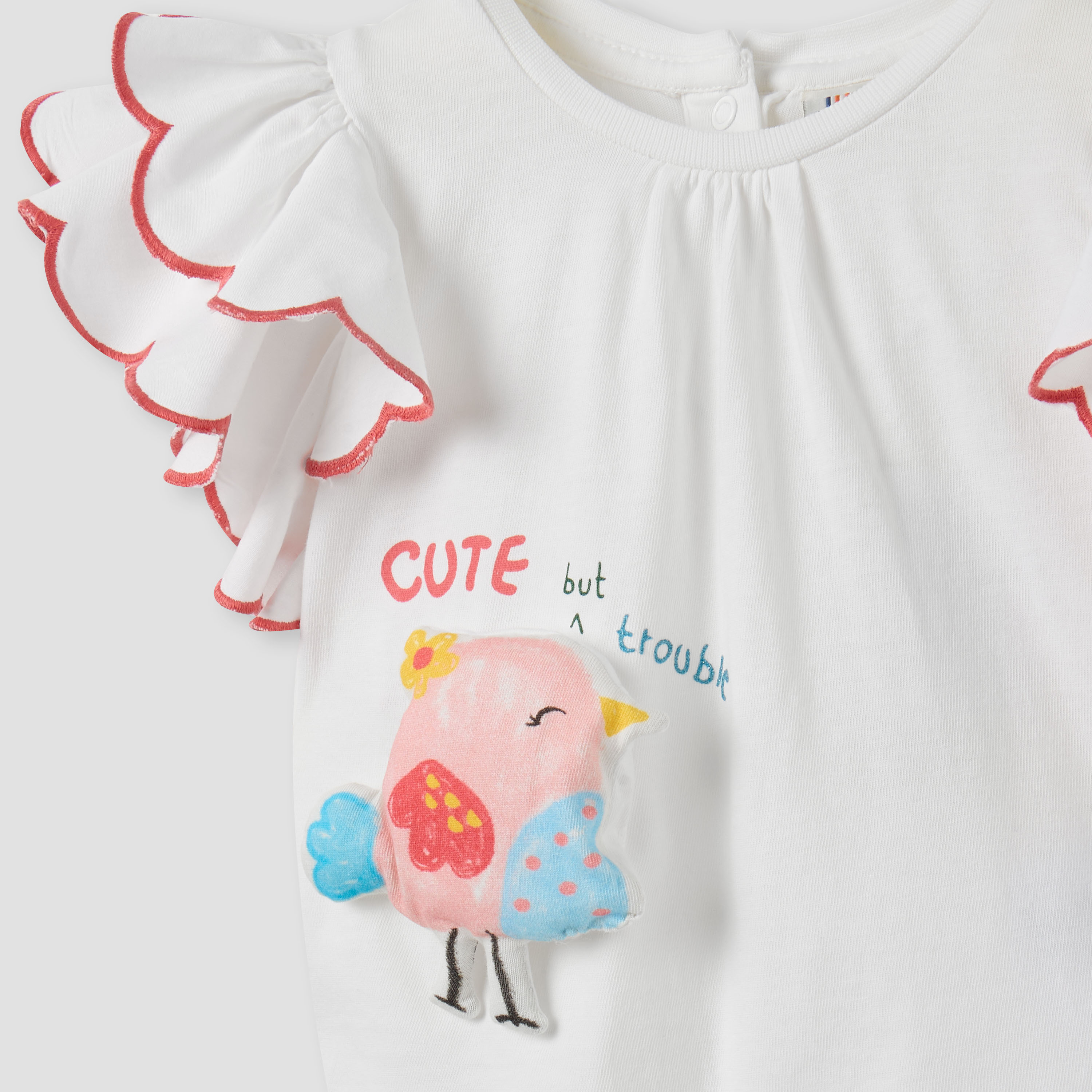 بلوزة بزخارف طائر وتنورة دينم وشريطة رأس من جونيورز-baby-girls-clothing-setsandcoords-image-5