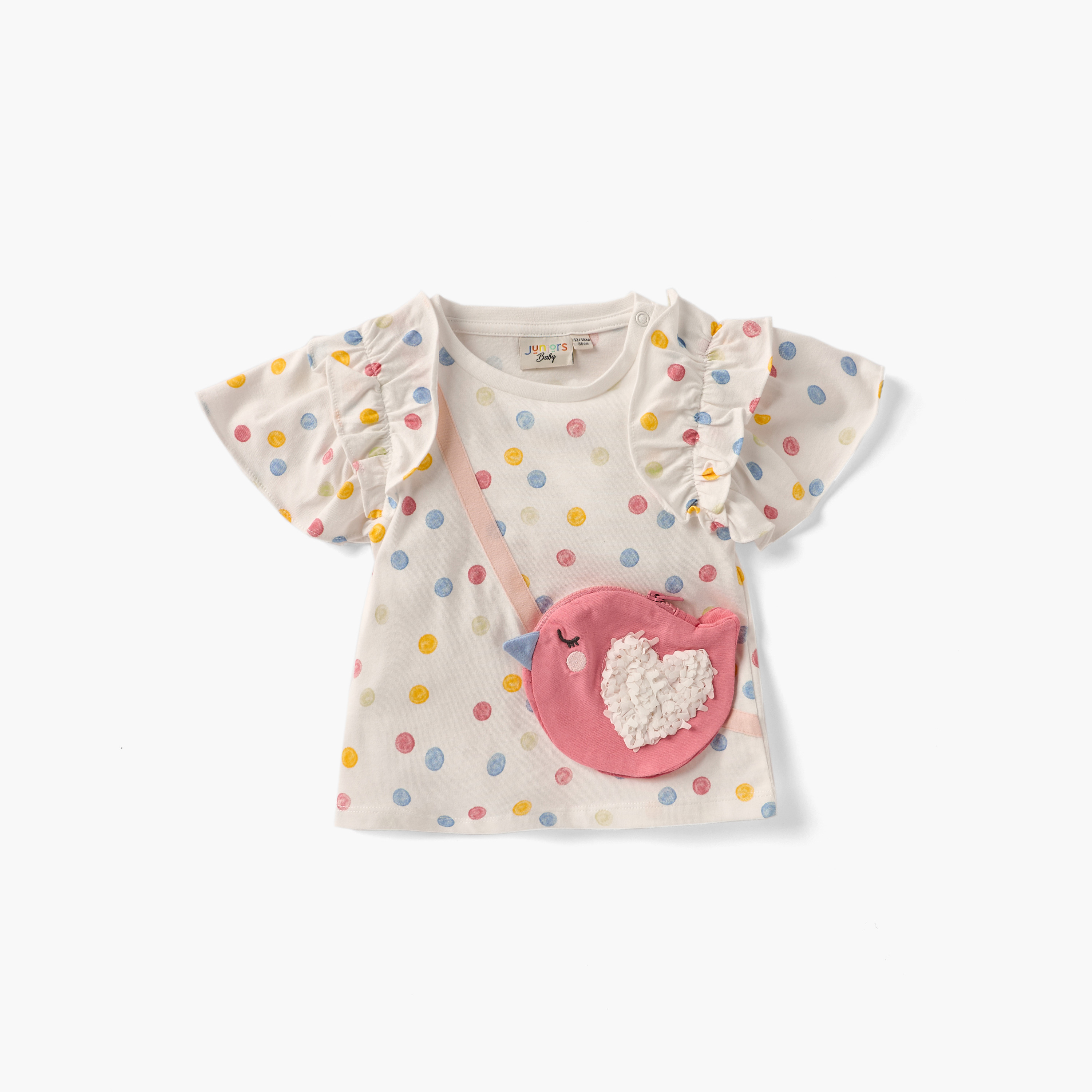Juniors Printed T-shirt and Schiffli Detail Skirt Set-baby-girls-clothing-setsandcoords-image-2