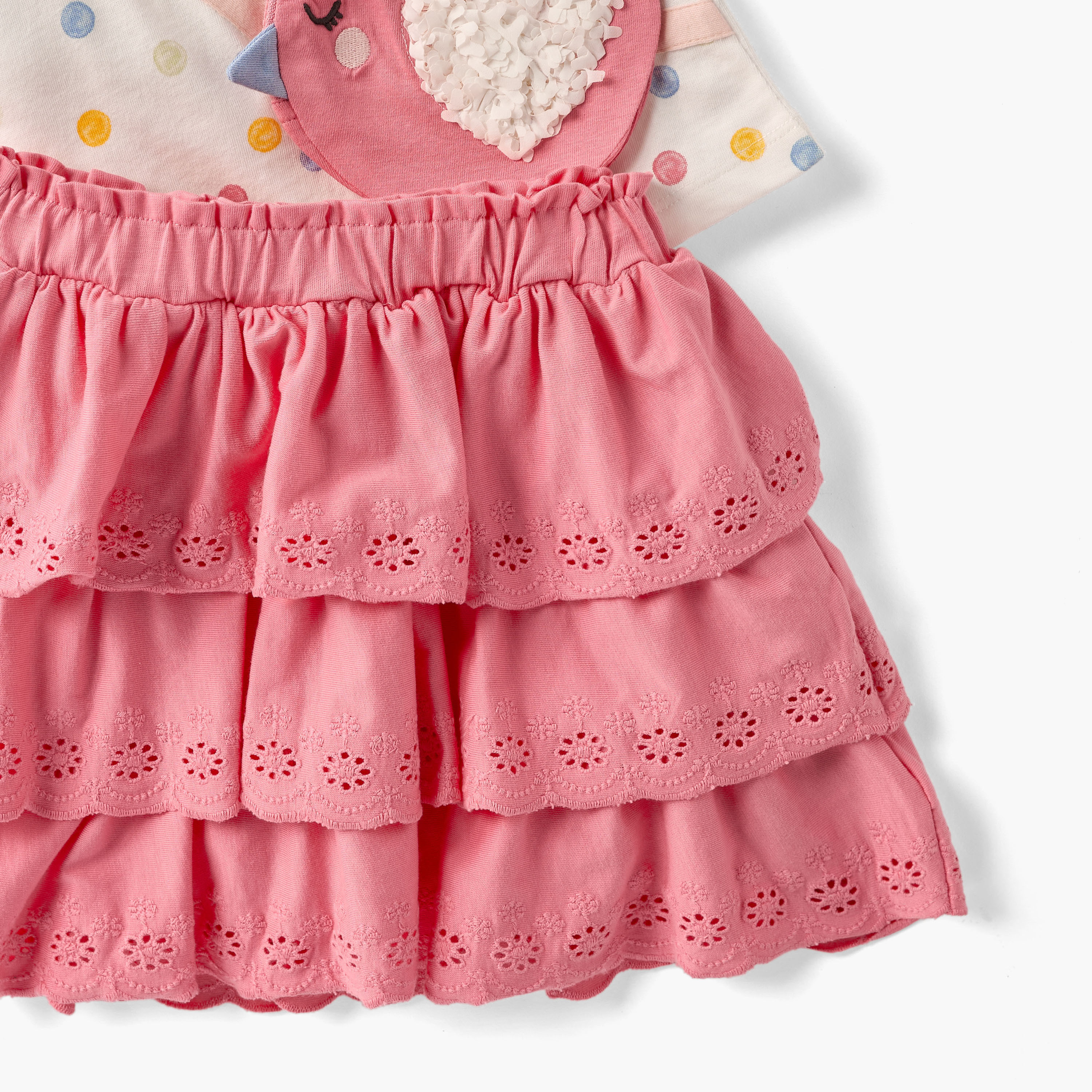 Juniors Printed T-shirt and Schiffli Detail Skirt Set-baby-girls-clothing-setsandcoords-image-5