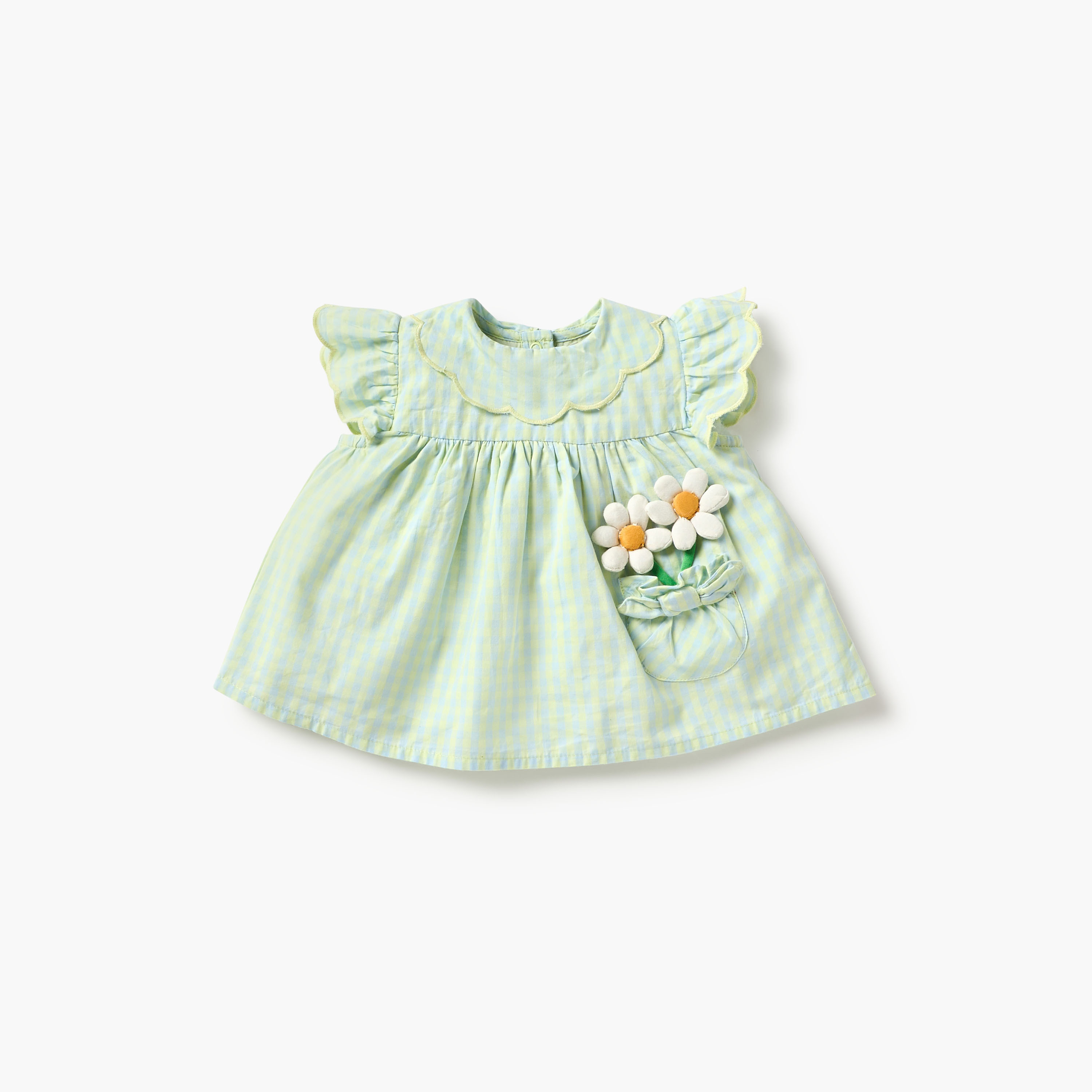 Juniors Checked Top and Shorts Set-baby-girls-clothing-setsandcoords-image-2