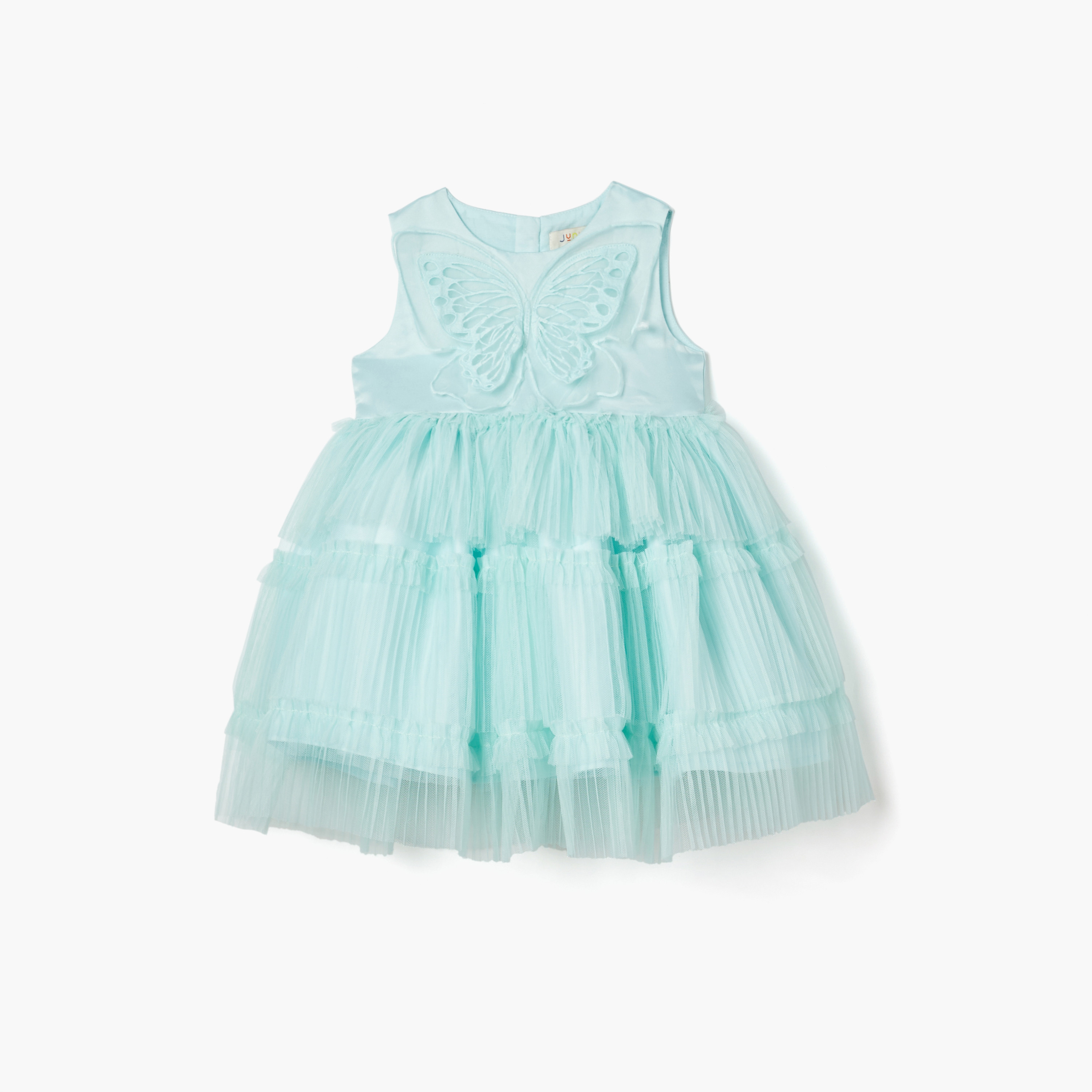 فستان إيه لاين دون أكمام بسحاب إغلاق وفراشة من جونيورز-baby-girls-clothing-dressesandjumpsuits-image-1