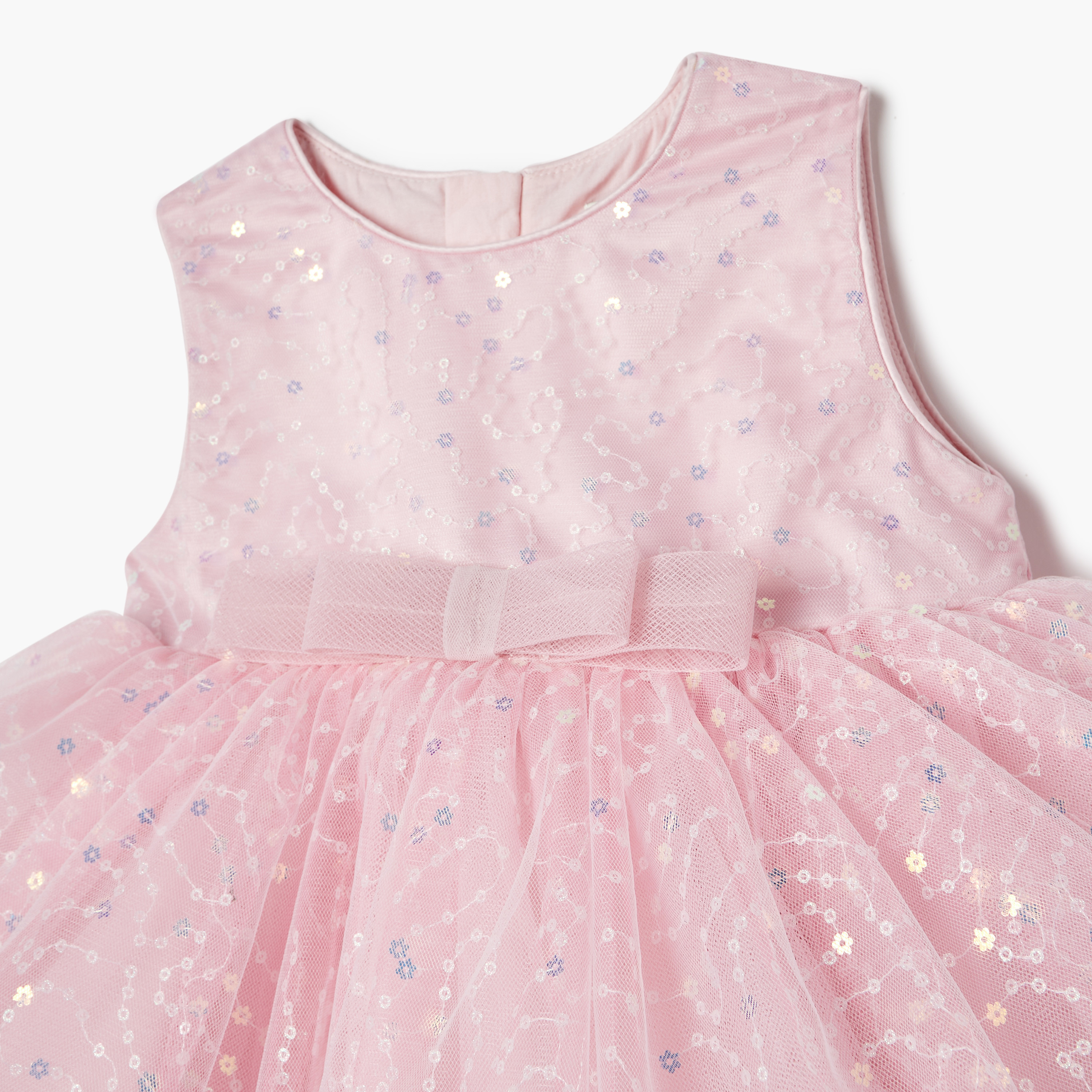 Juniors Sequin Embellished Sleeveless A-Line Dress-baby-girls-clothing-dressesandjumpsuits-image-3
