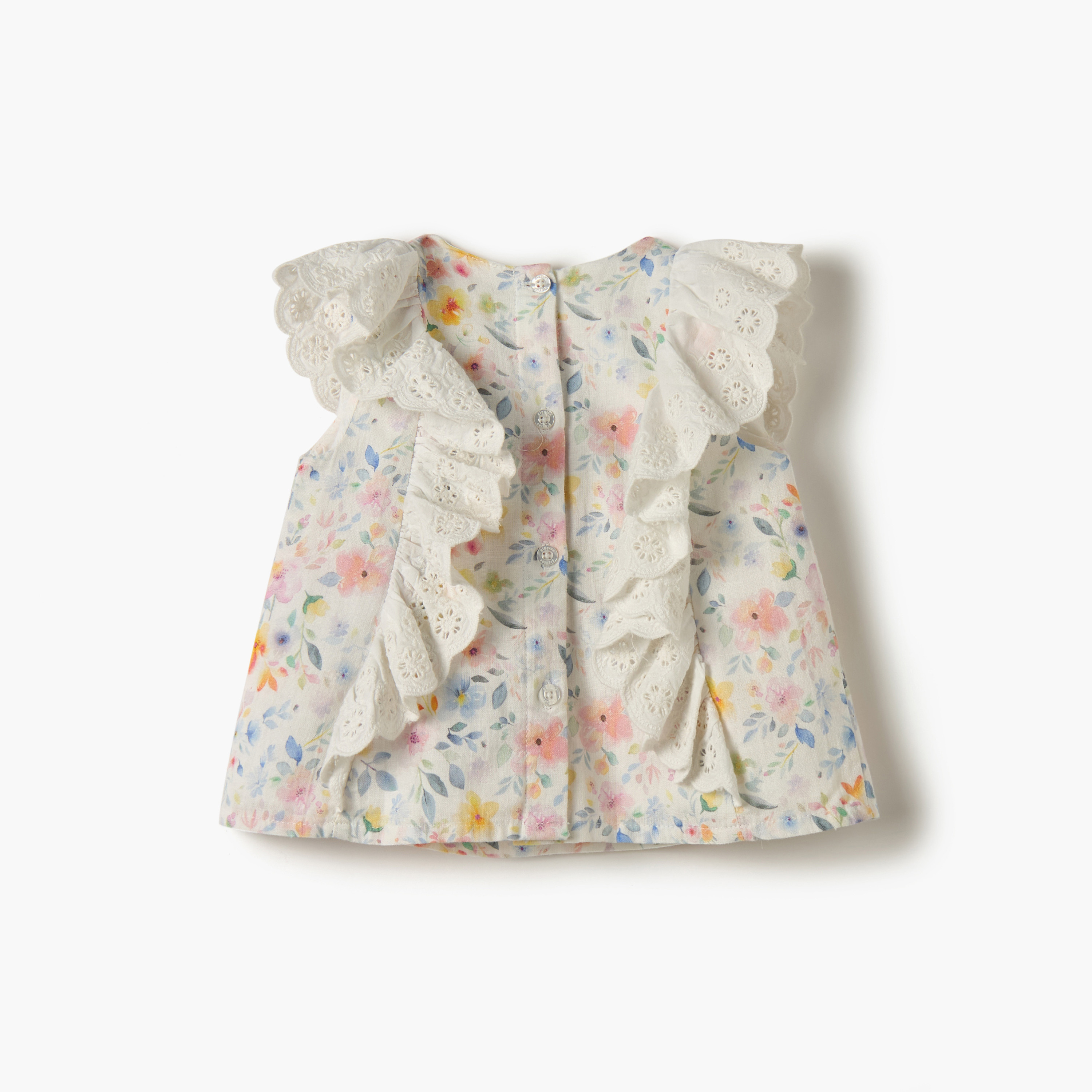 بلوزة بدون أكمام بطعبعات زهور من جيجلز-baby-girls-clothing-blousesandshirts-image-2