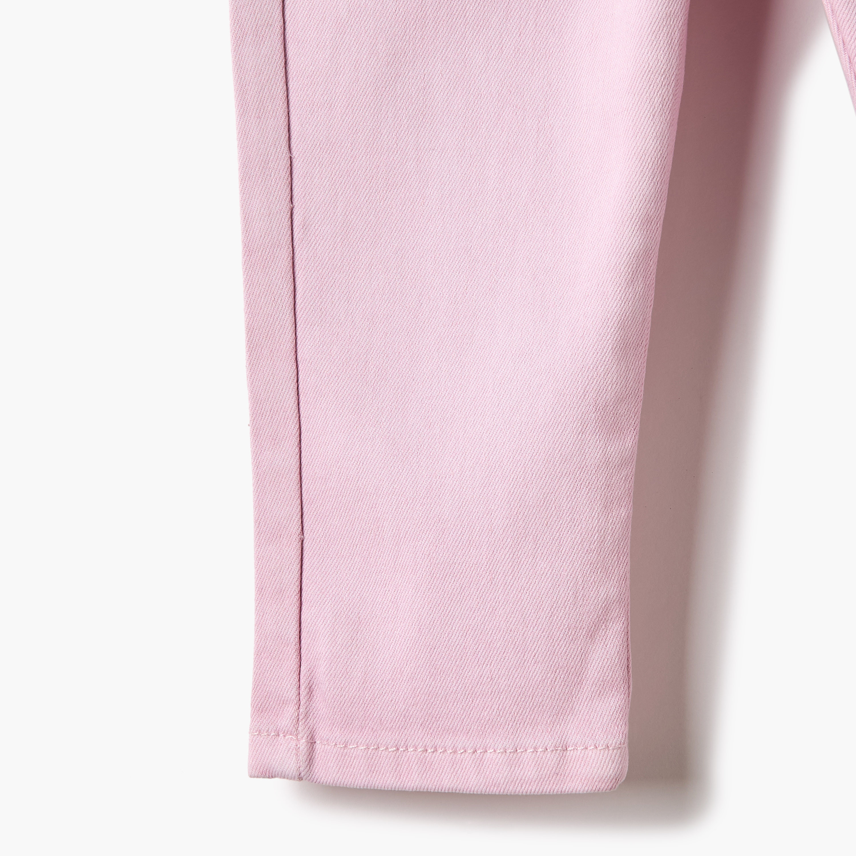 Giggles Embroidered Pants with Semi-Elasticated Waistband and Pockets-baby-girls-clothing-bottoms-trousers-image-4