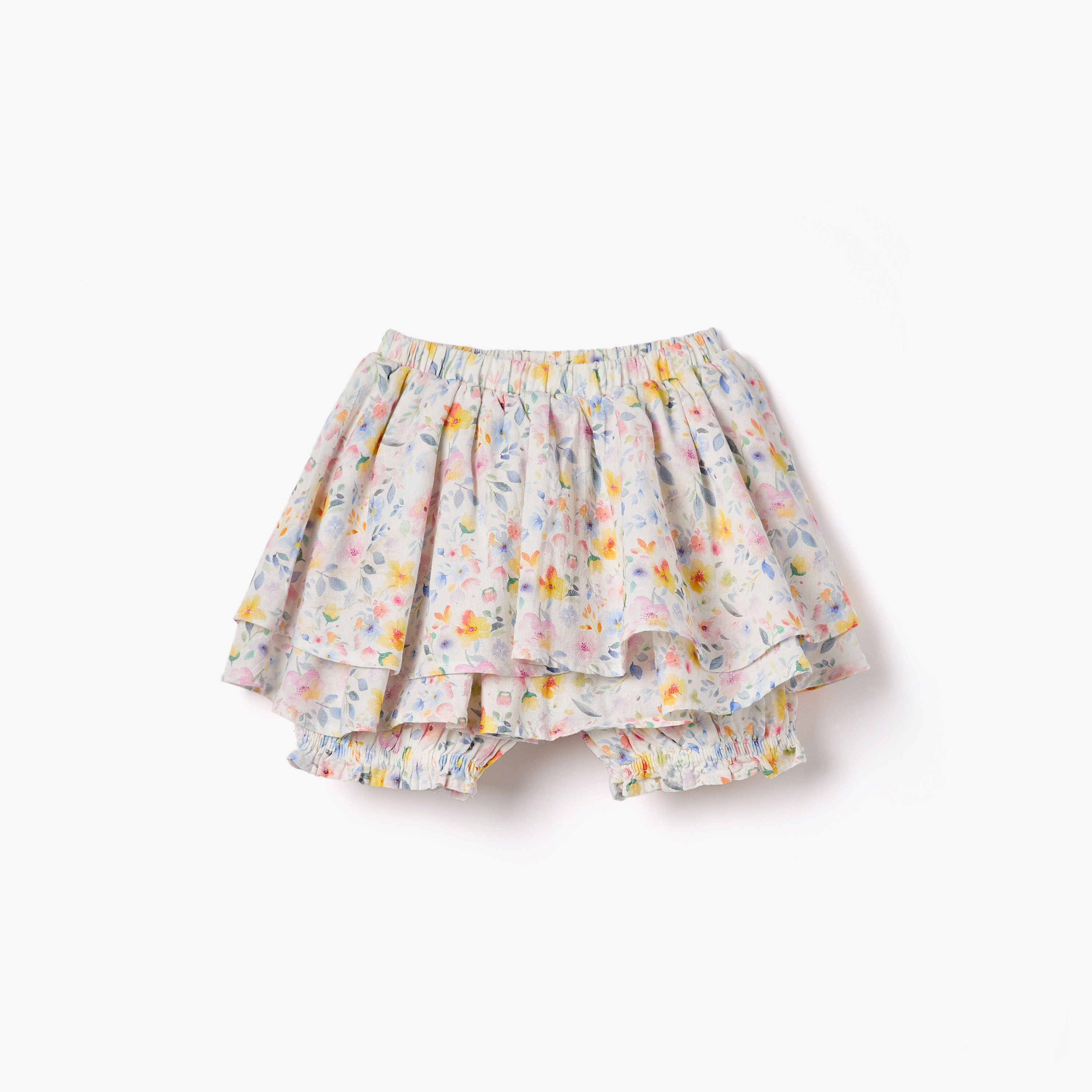 Giggles Floral Print Skort-baby-girls-clothing-bottoms-skirts-image-1