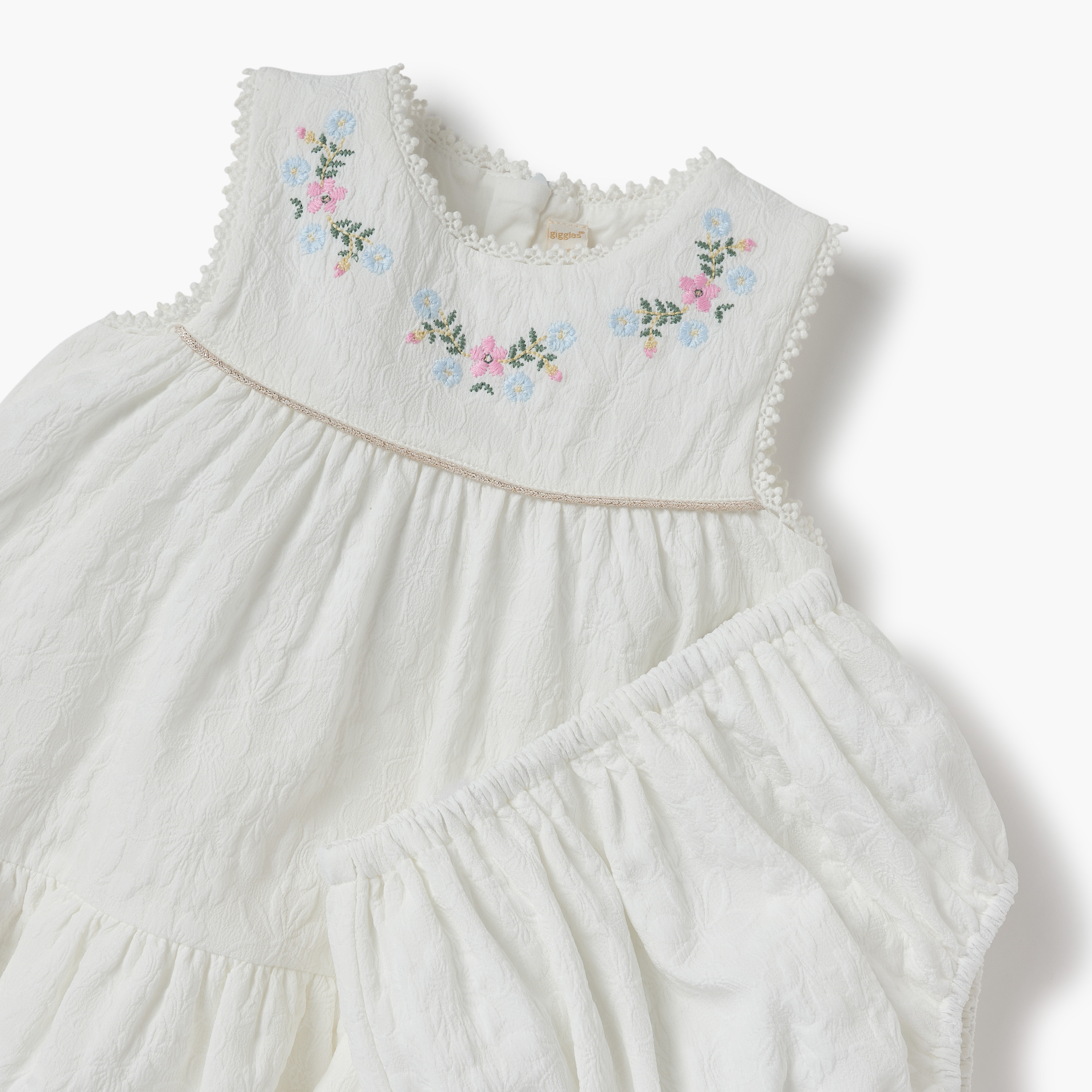 Giggles Floral Embroidered Sleeveless Dress with Bloomer-baby-girls-clothing-dressesandjumpsuits-image-4