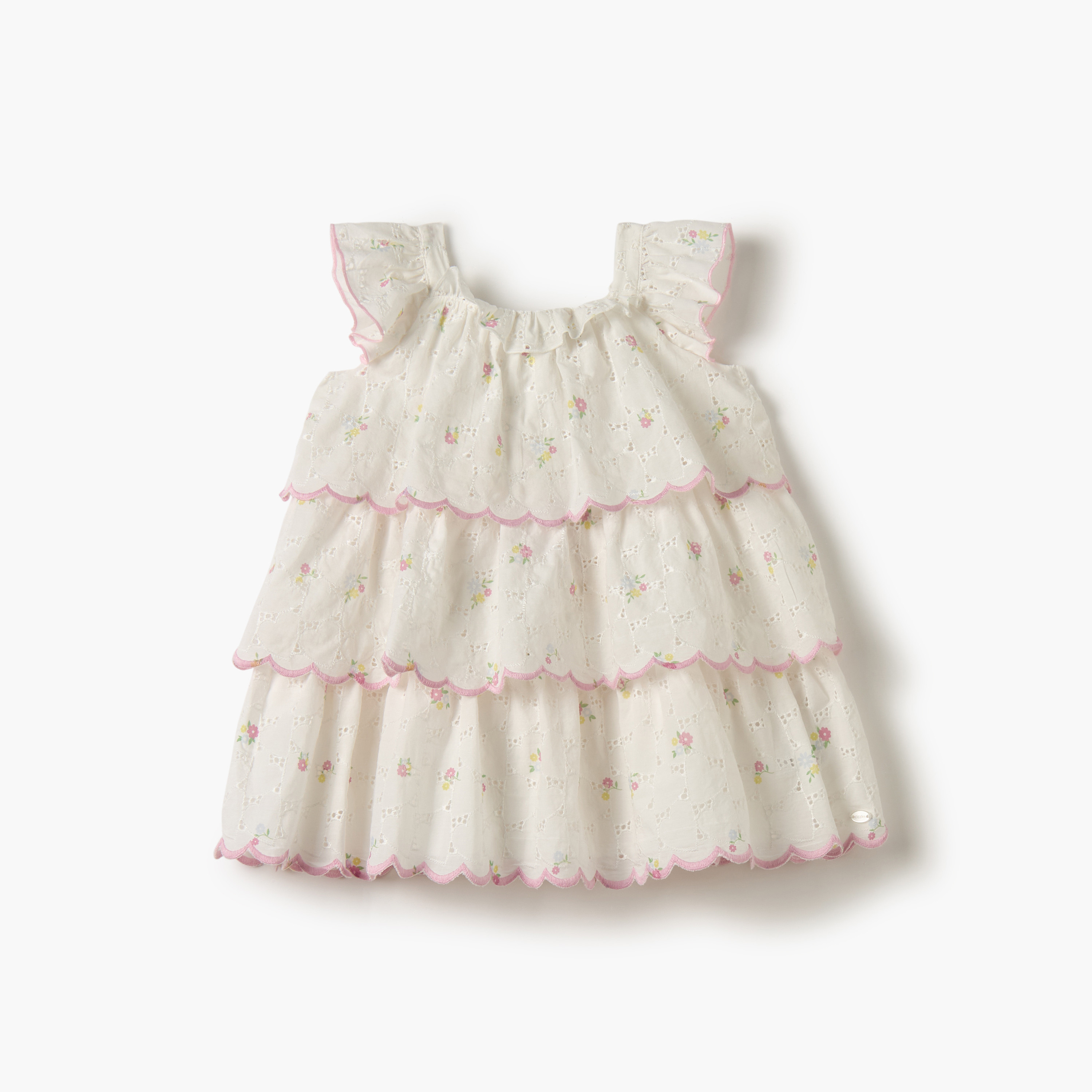 Giggles All-Over Floral Print Sleeveless Dress with Zip Closure-baby-girls-clothing-dressesandjumpsuits-image-1