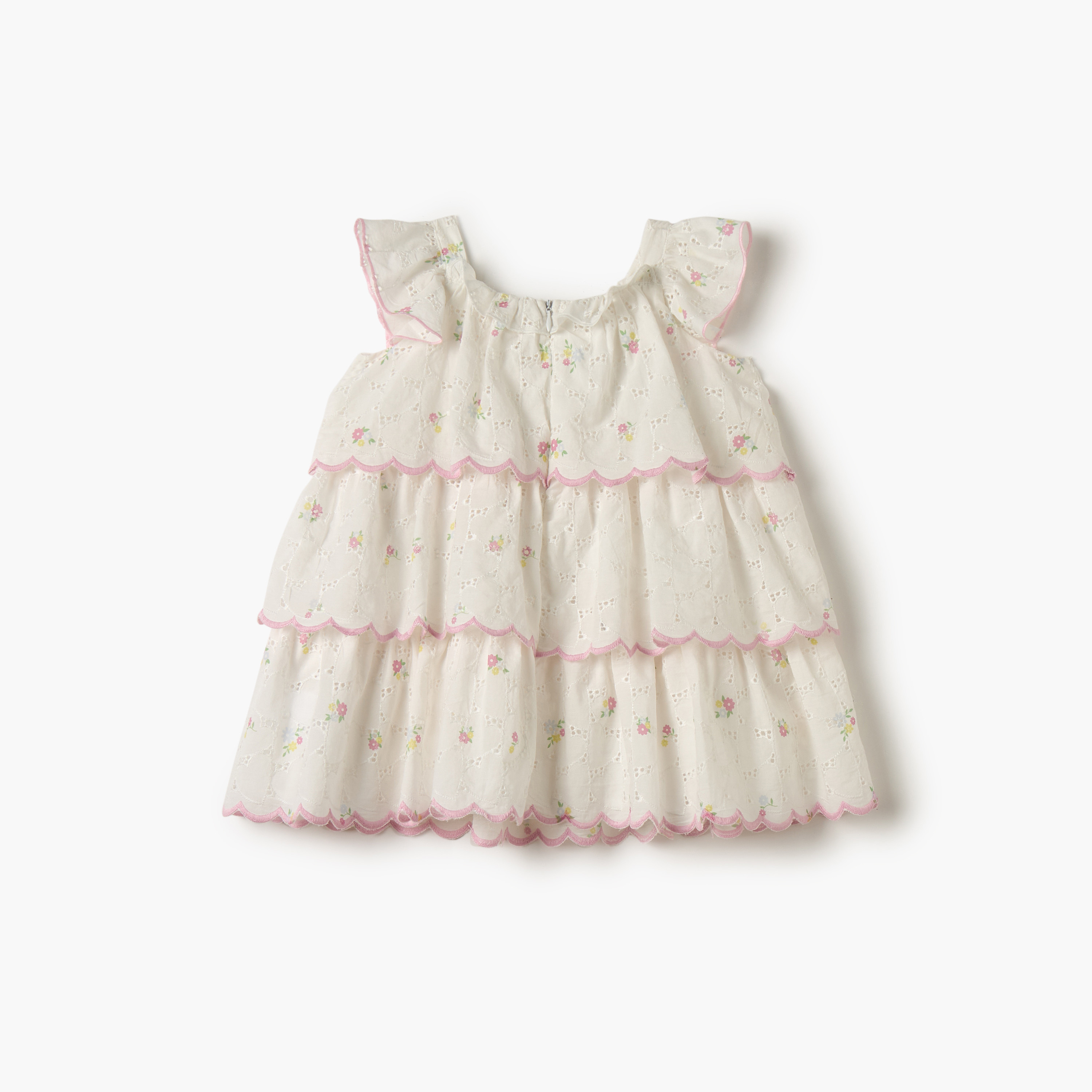 Giggles All-Over Floral Print Sleeveless Dress with Zip Closure-baby-girls-clothing-dressesandjumpsuits-image-2