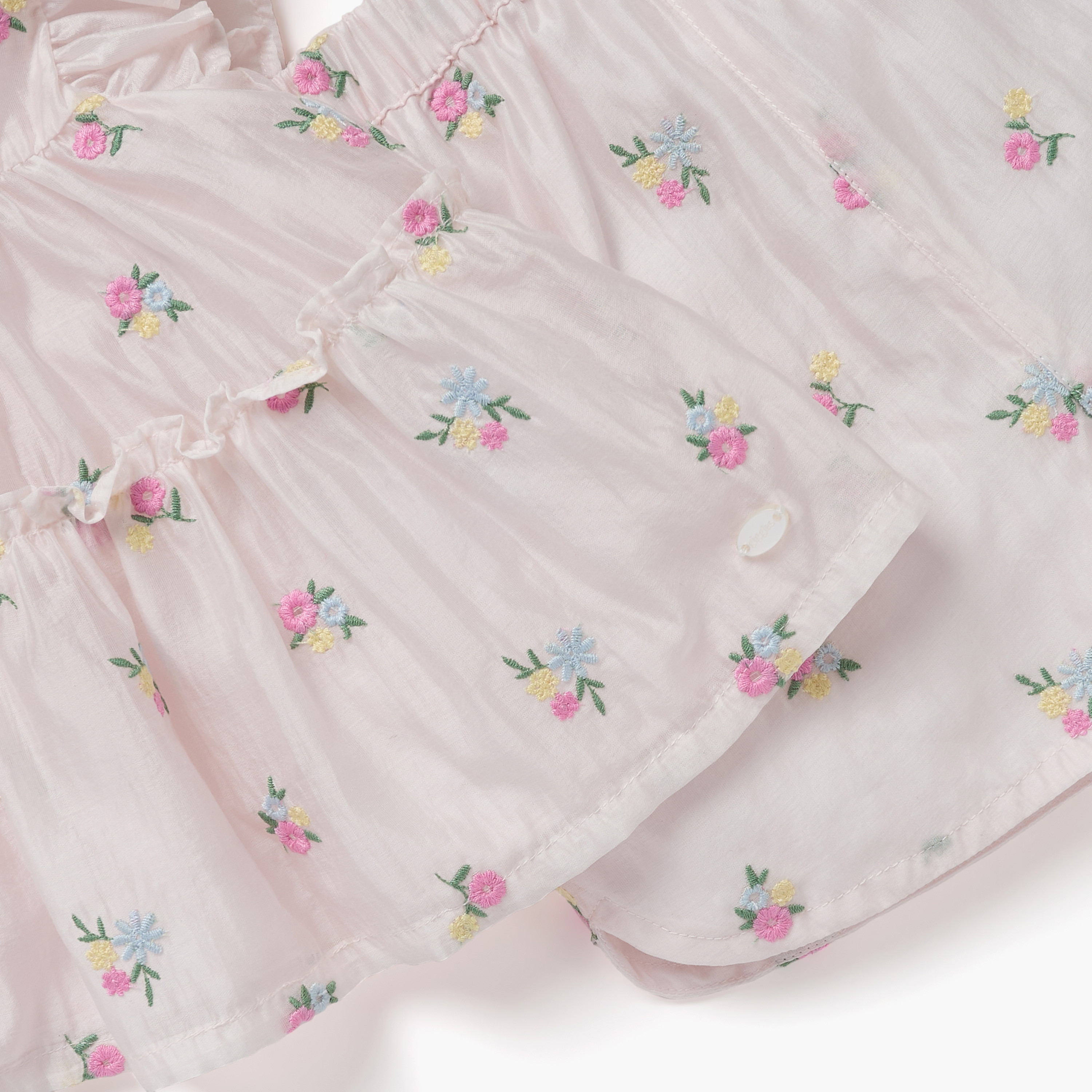 Giggles Floral Embroidered Sleeveless Top and Shorts Set-baby-girls-clothing-setsandcoords-image-5