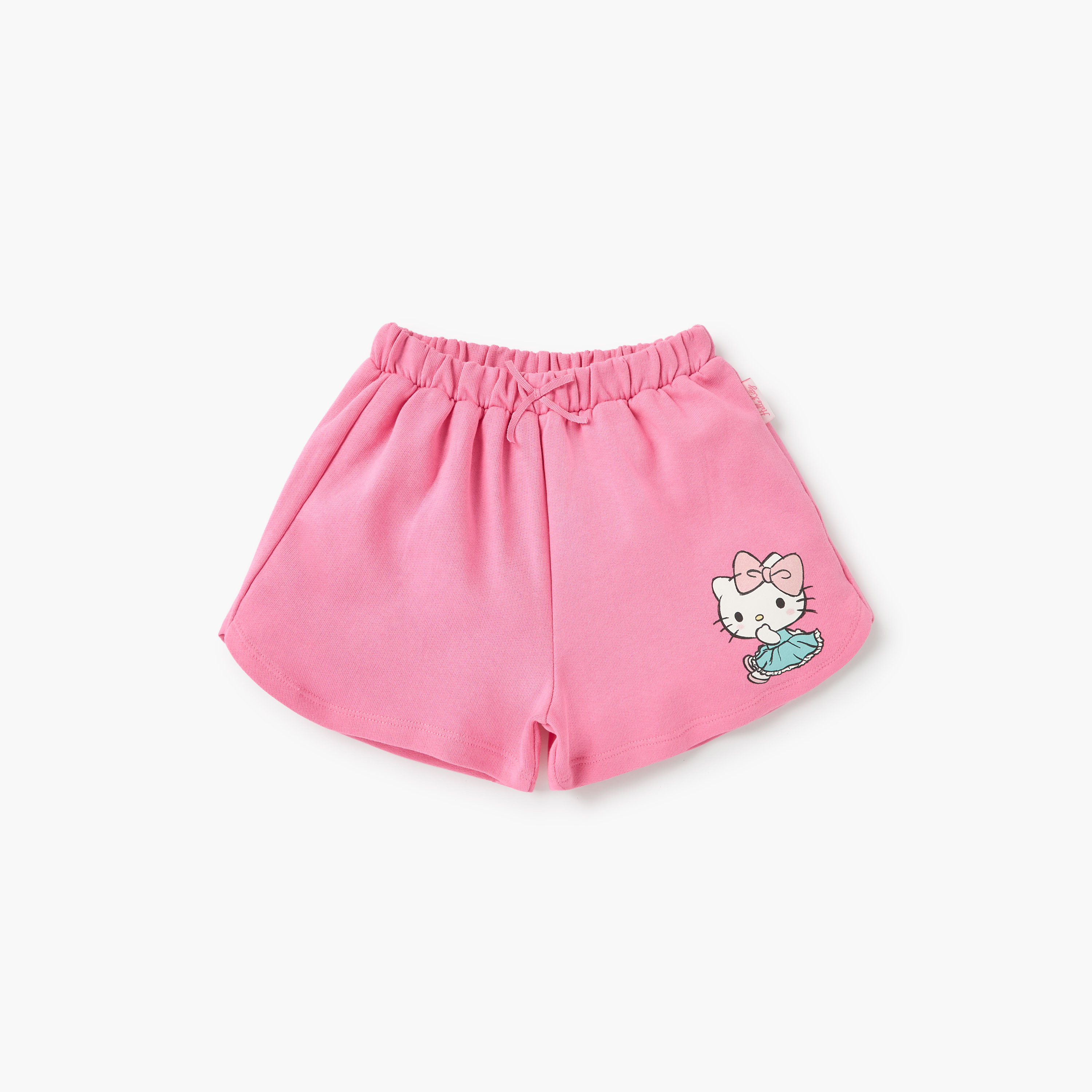 Sanrio Hello Kitty Print Shorts with Drawstring Closure - Set of 2-baby-girls-clothing-bottoms-shorts-image-2