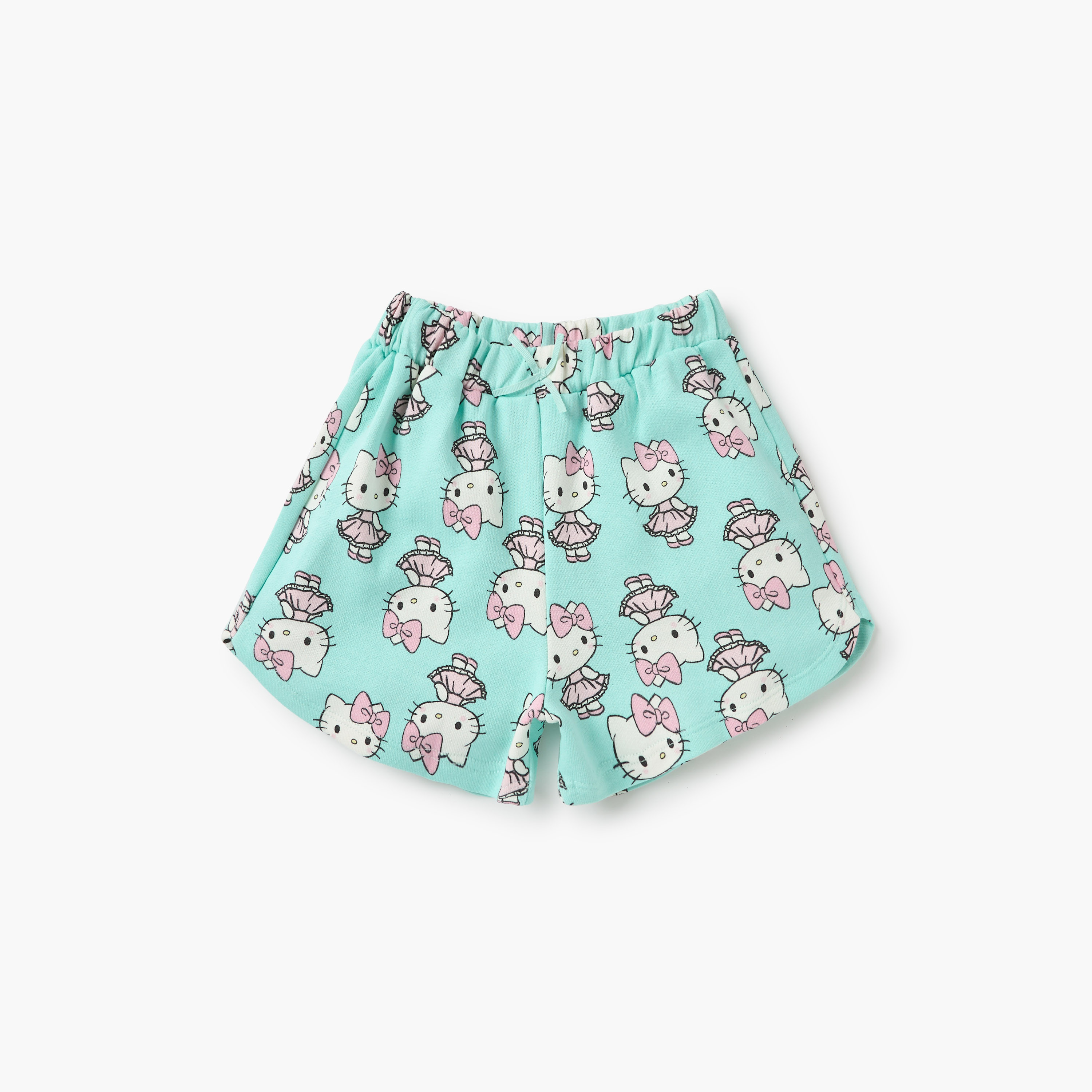 Sanrio Hello Kitty Print Shorts with Drawstring Closure - Set of 2-baby-girls-clothing-bottoms-shorts-image-3