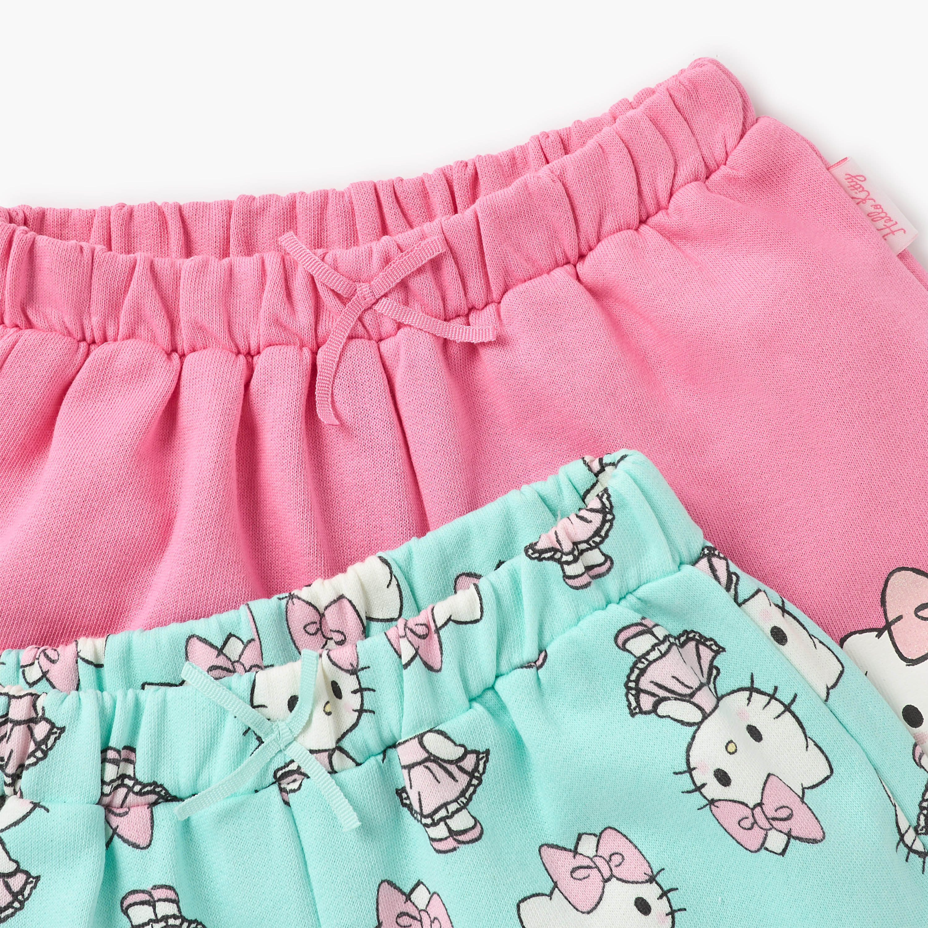 Sanrio Hello Kitty Print Shorts with Drawstring Closure - Set of 2-baby-girls-clothing-bottoms-shorts-image-4
